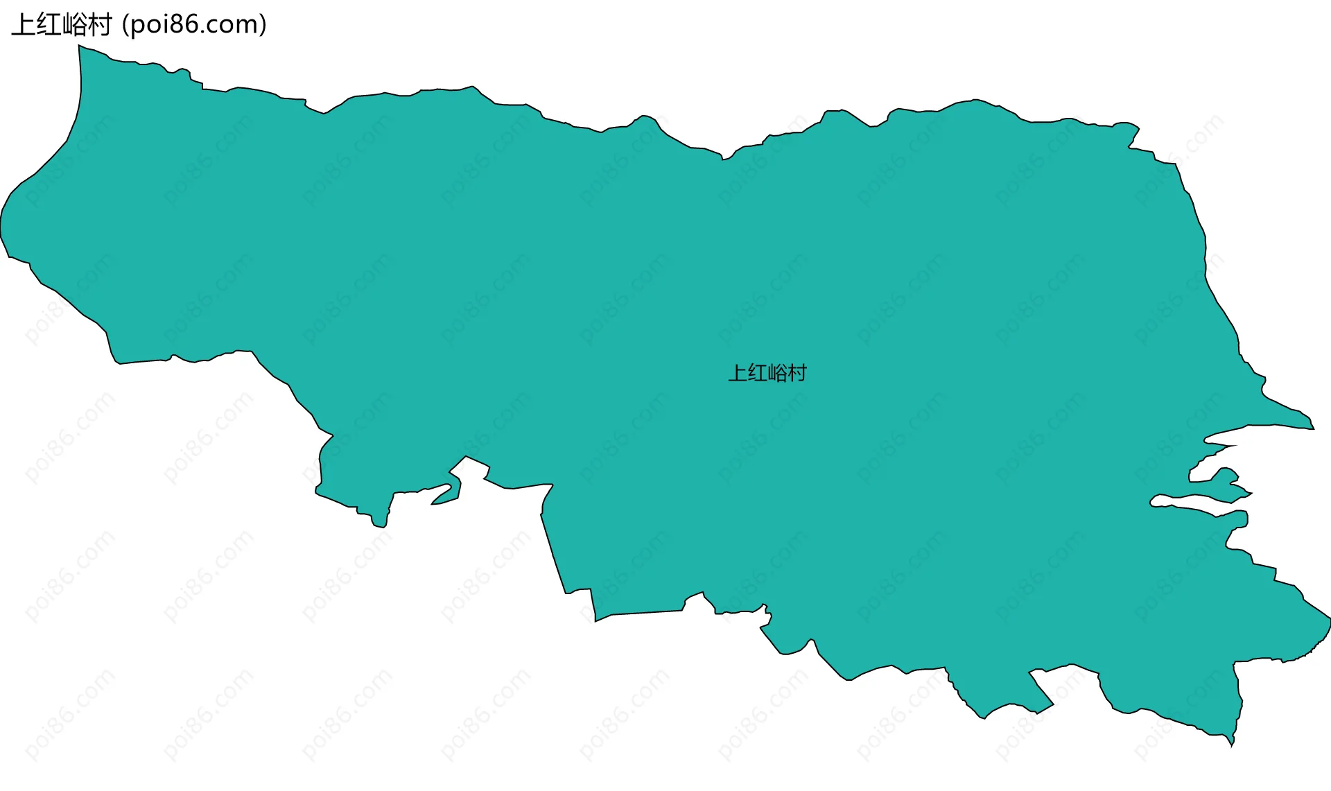 上红峪村边界地图