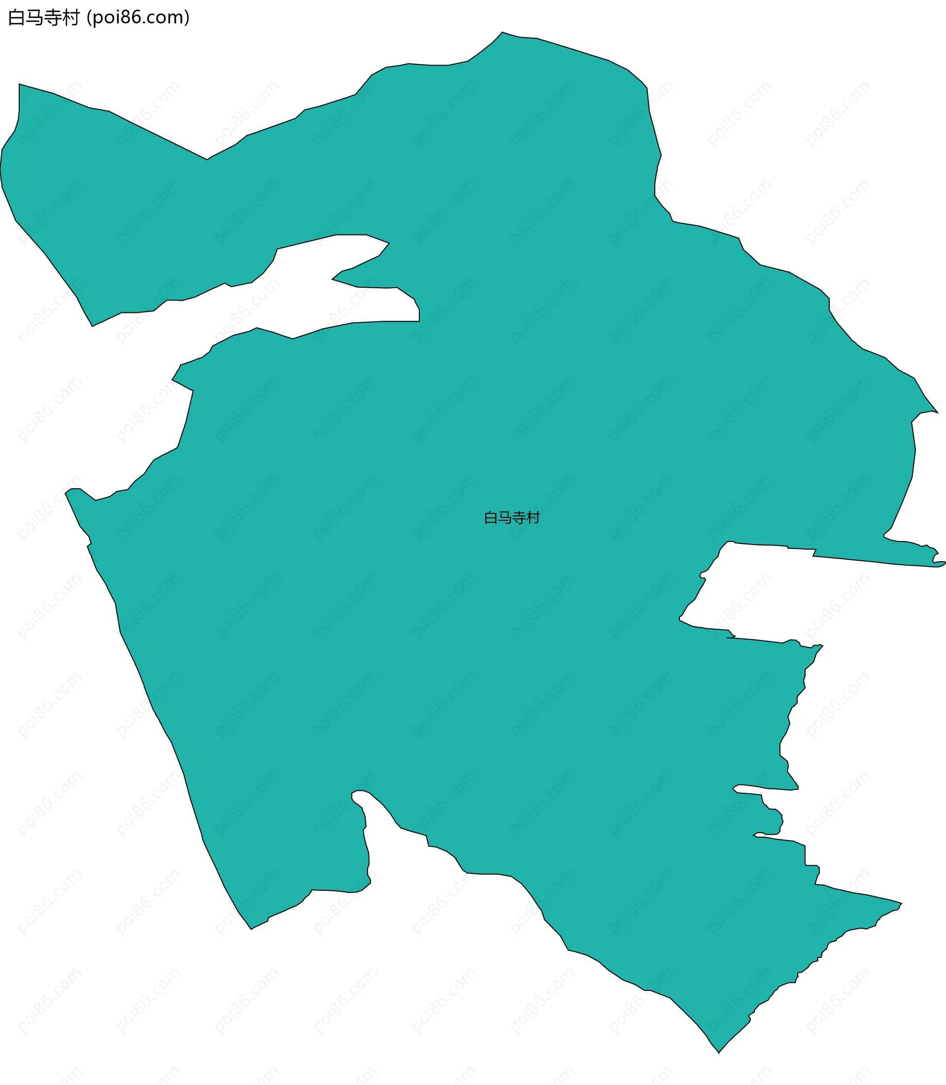 白马寺村边界地图