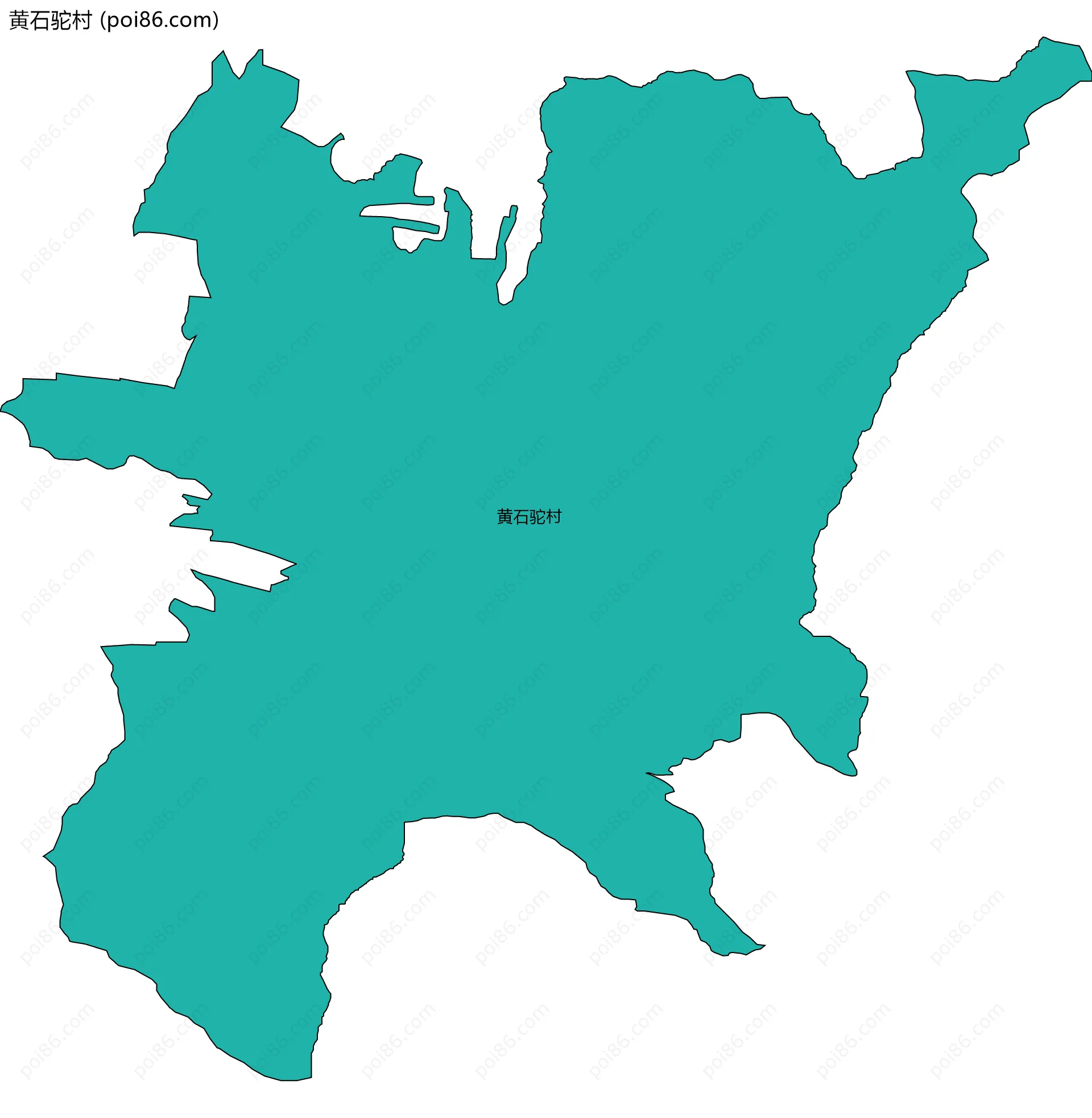 黄石驼村边界地图