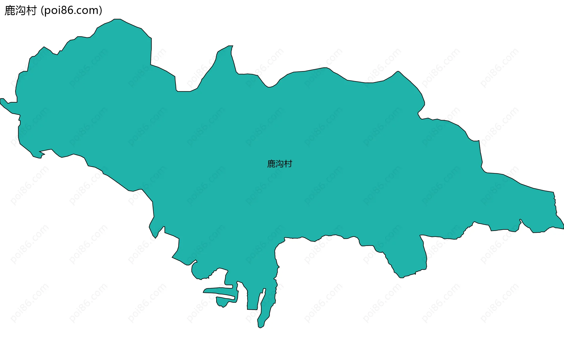 鹿沟村边界地图