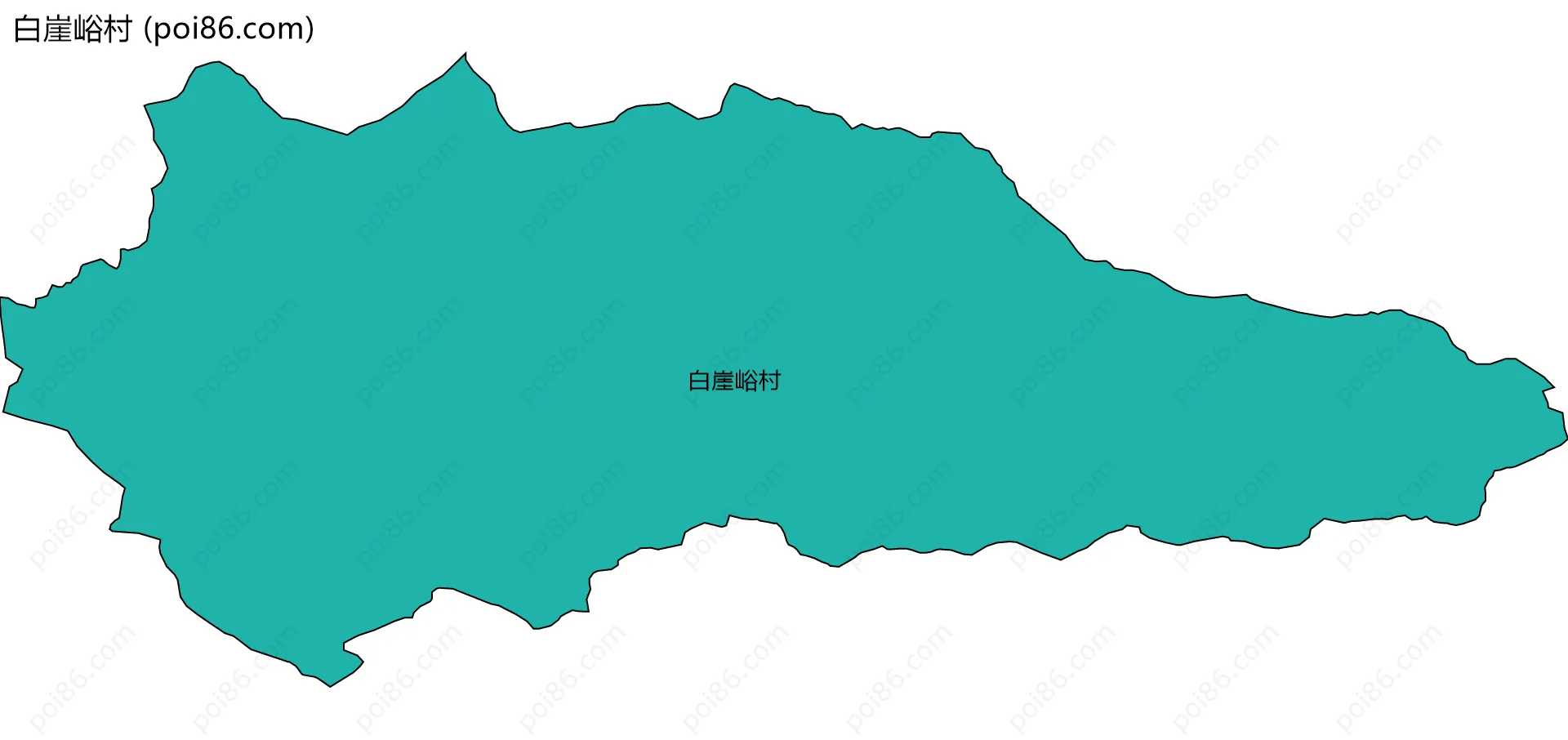 白崖峪村边界地图