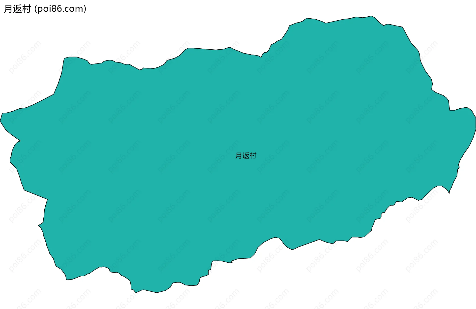 月返村边界地图
