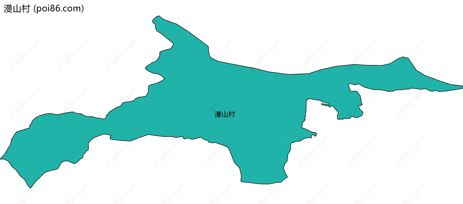 漫山村边界地图