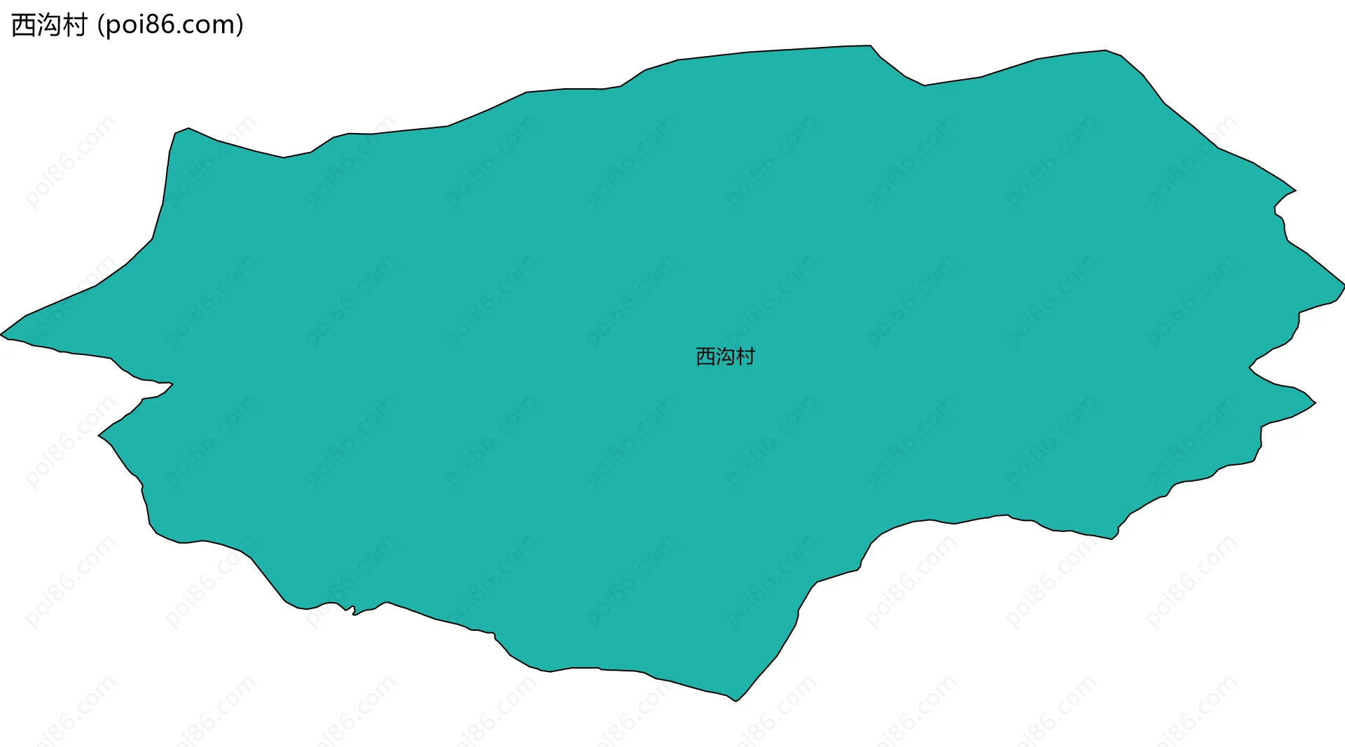 西沟村边界地图