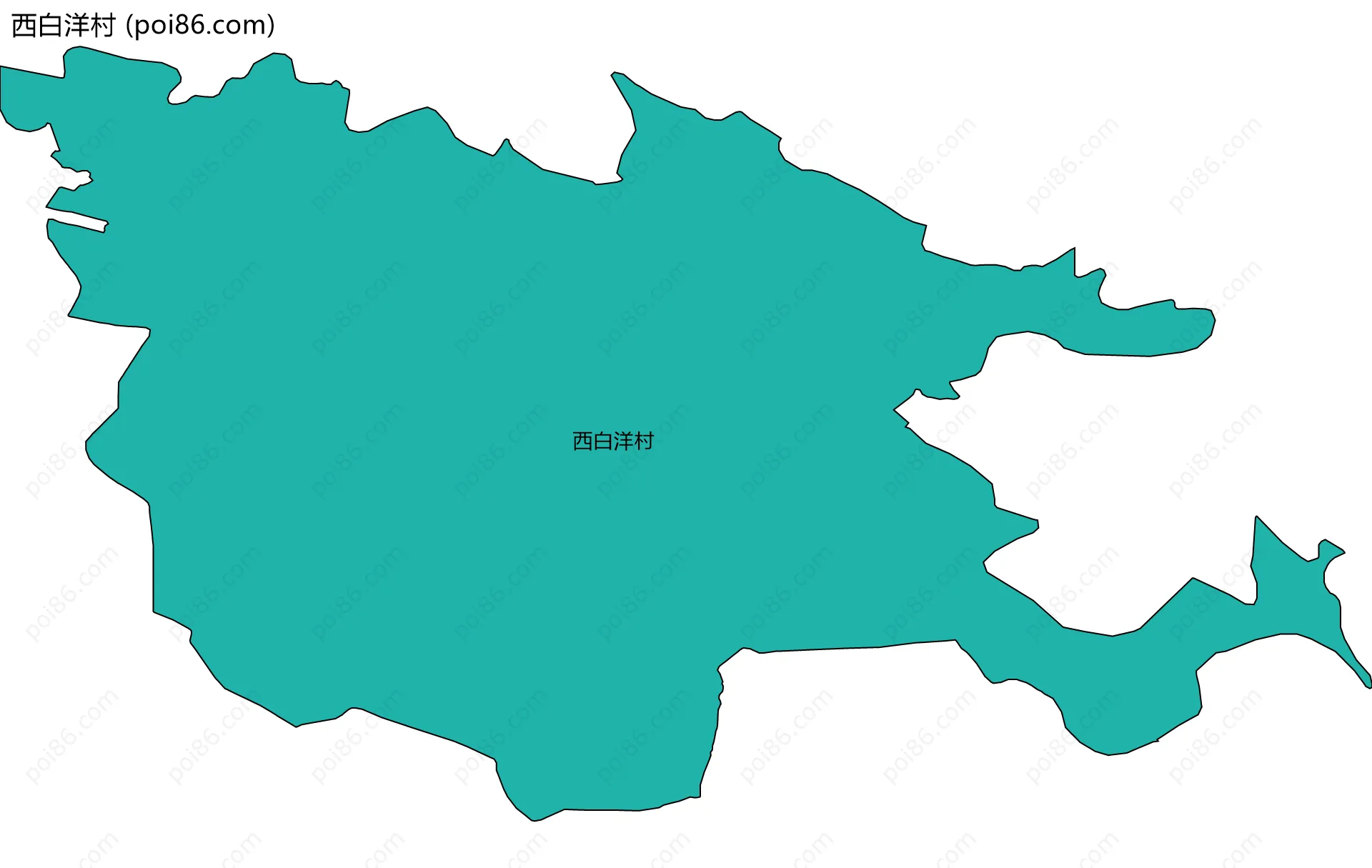 西白洋村边界地图