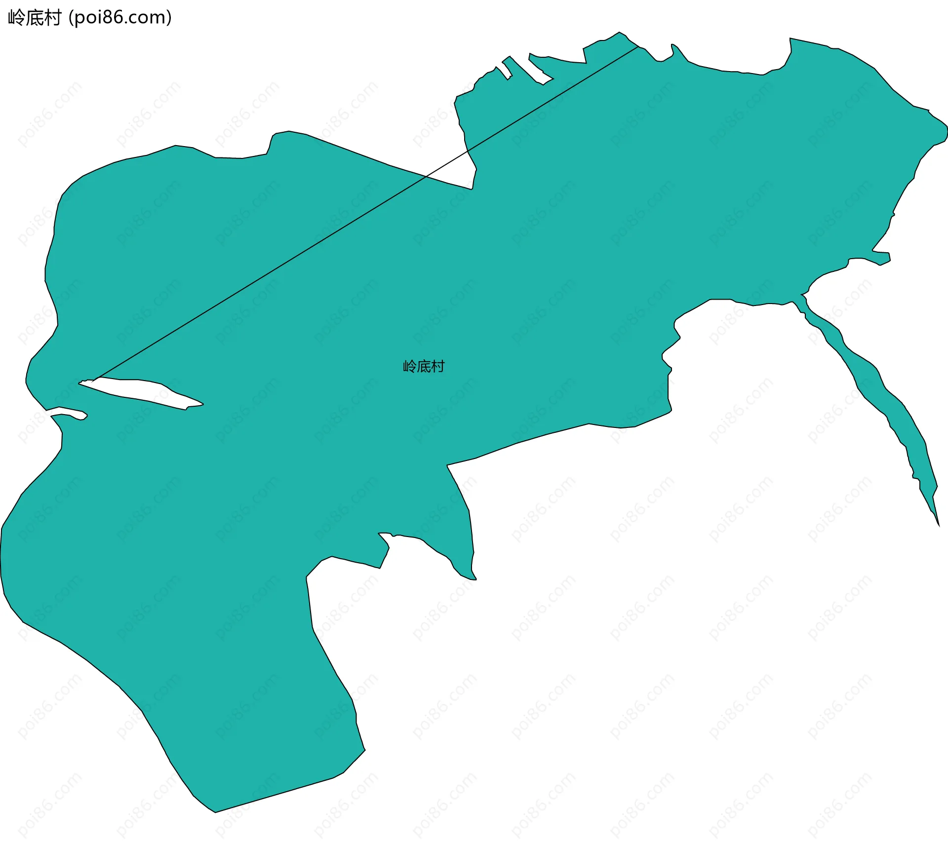 岭底村边界地图