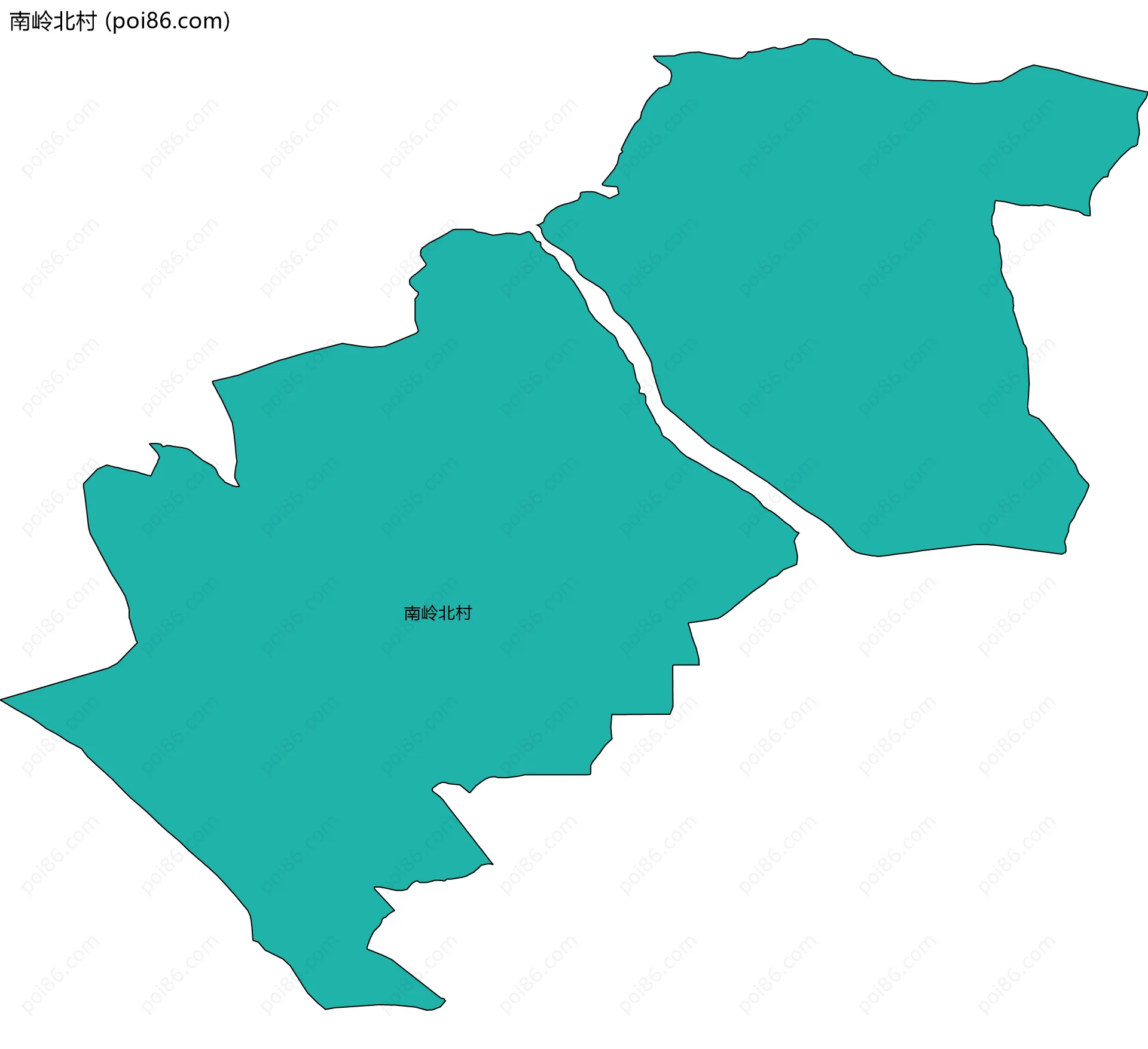 南岭北村边界地图