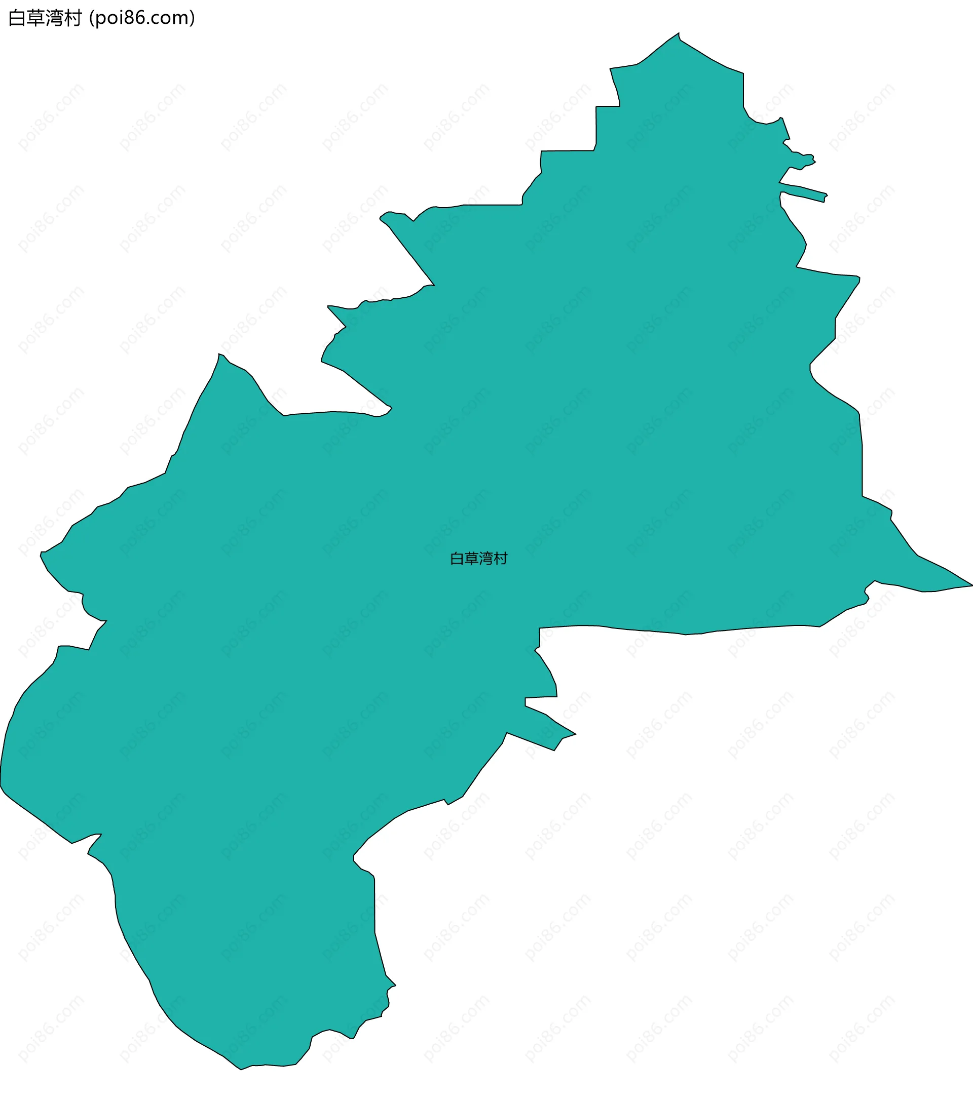 白草湾村边界地图