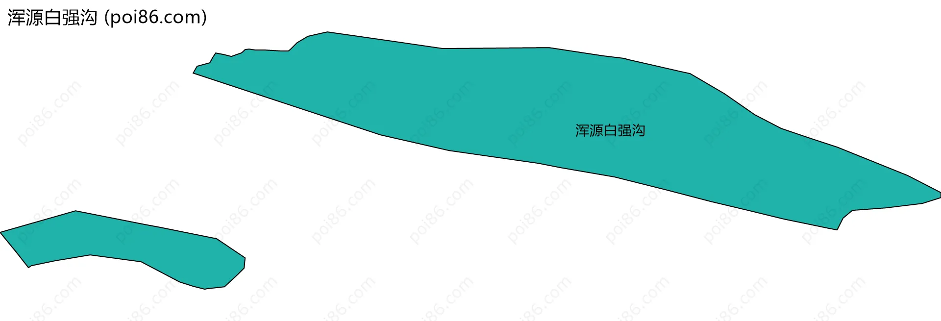 浑源白强沟边界地图