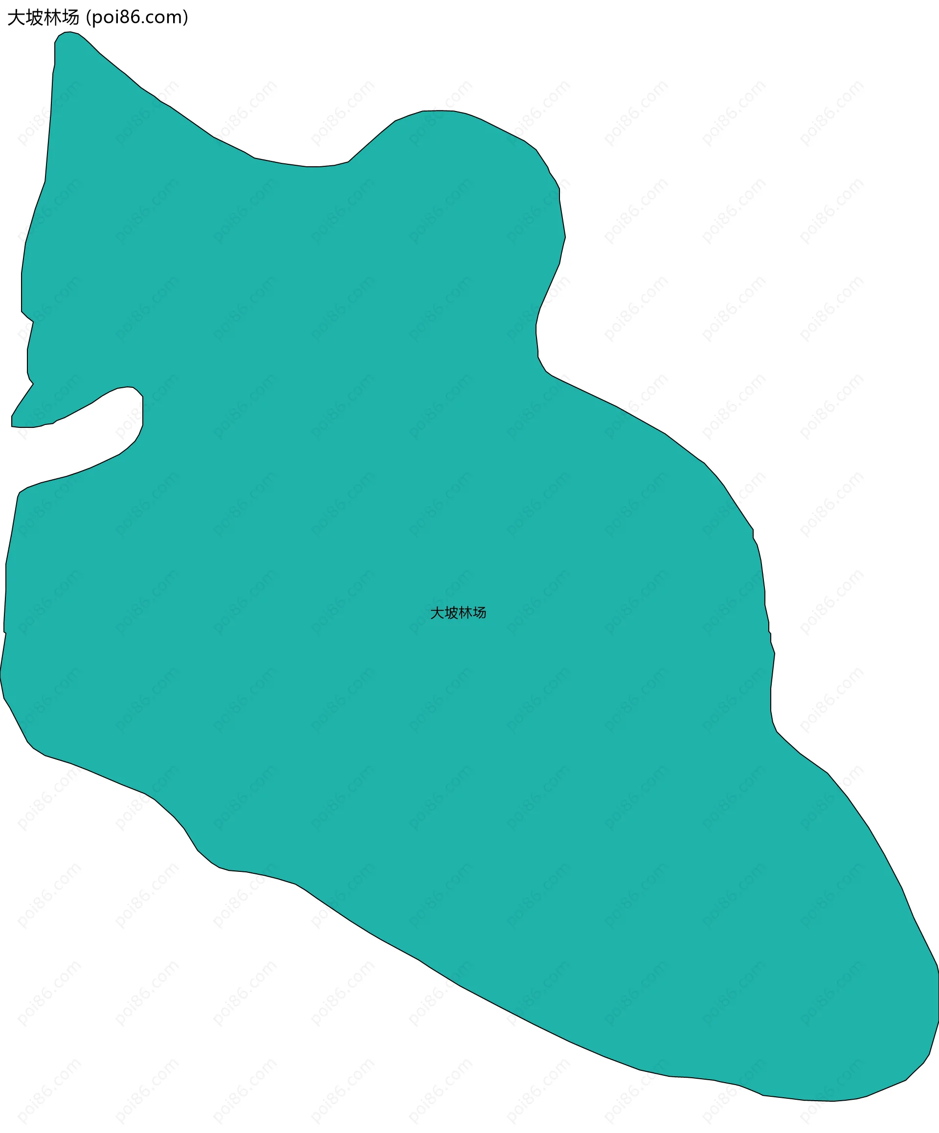 大坡林场边界地图