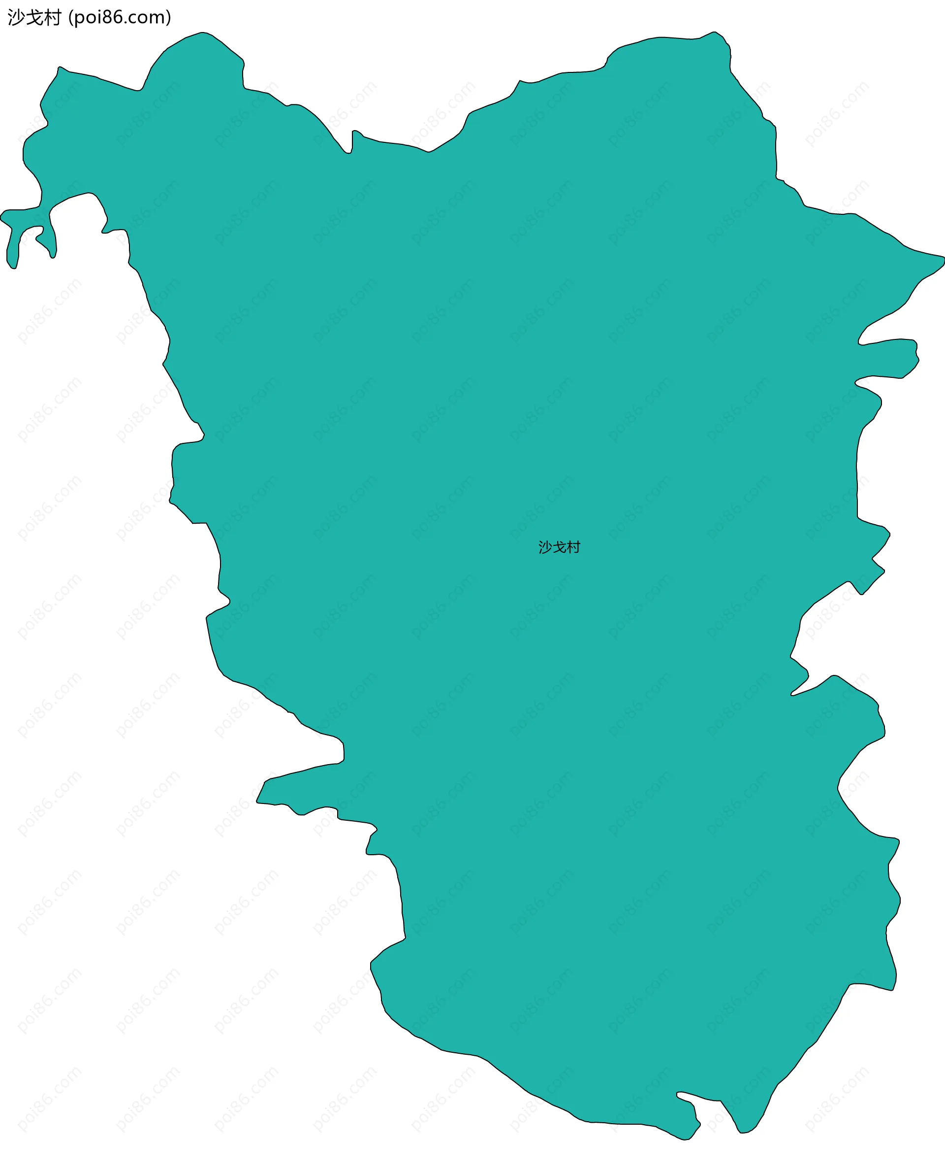 沙戈村边界地图