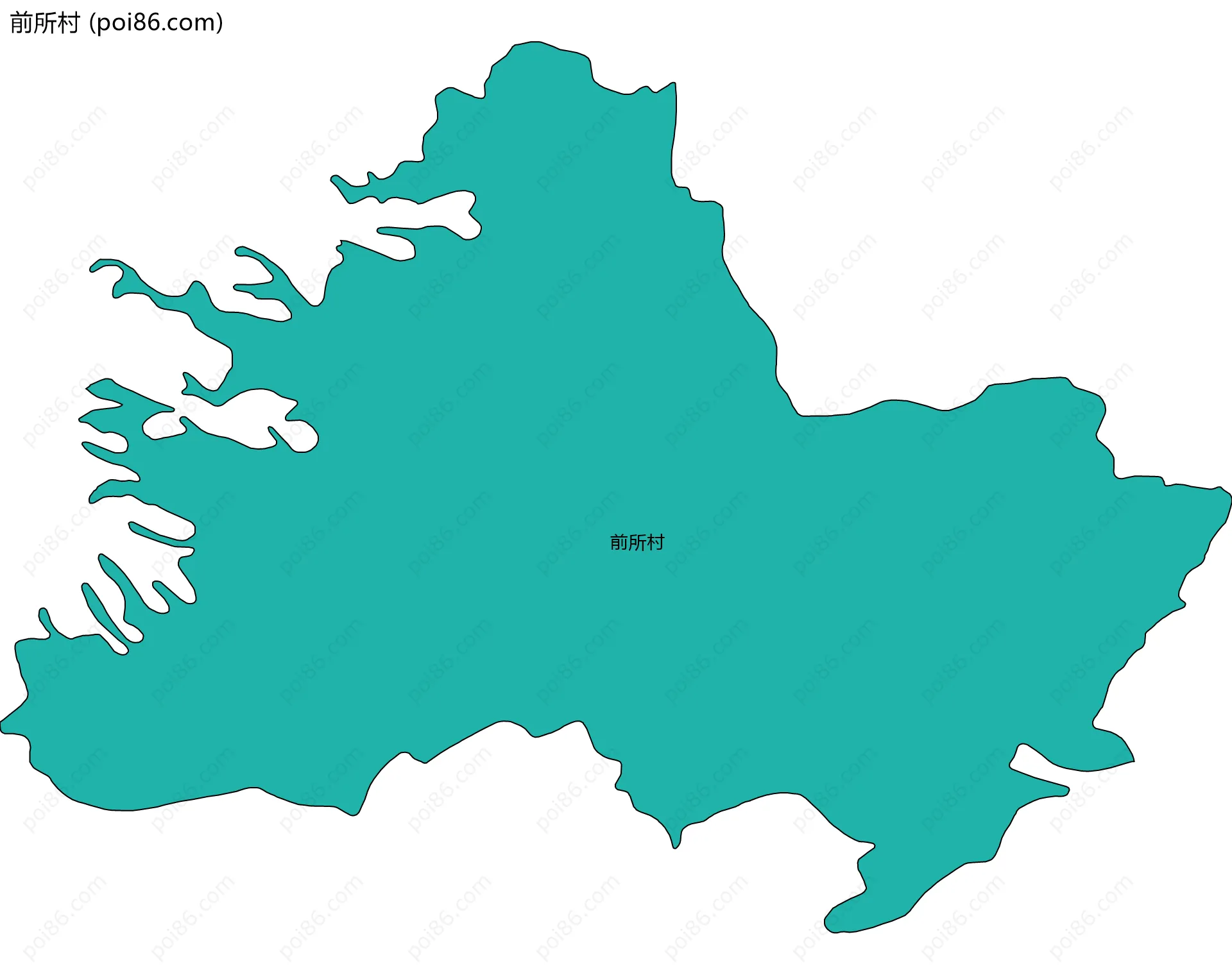 前所村边界地图