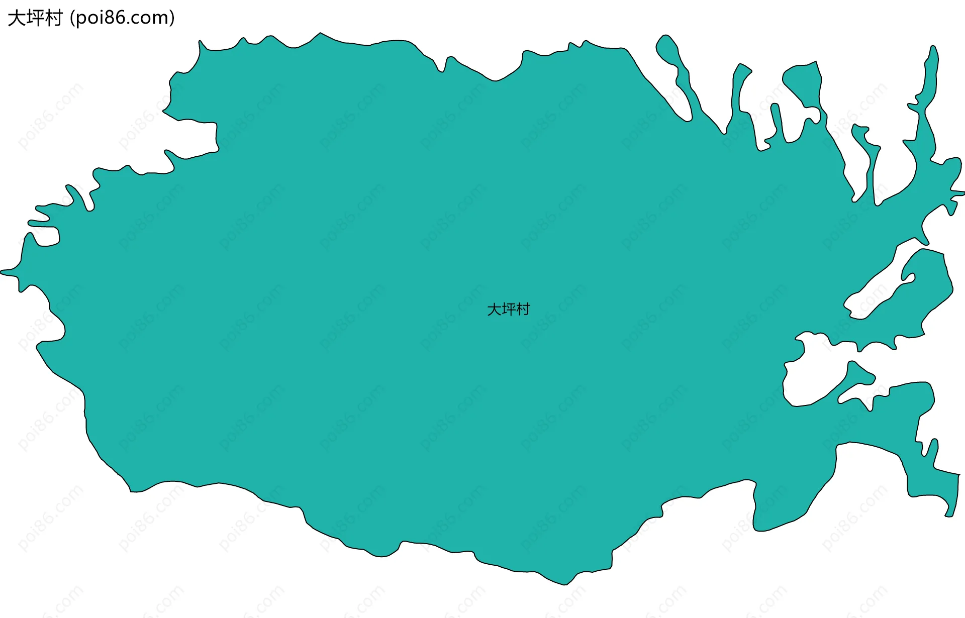 大坪村边界地图
