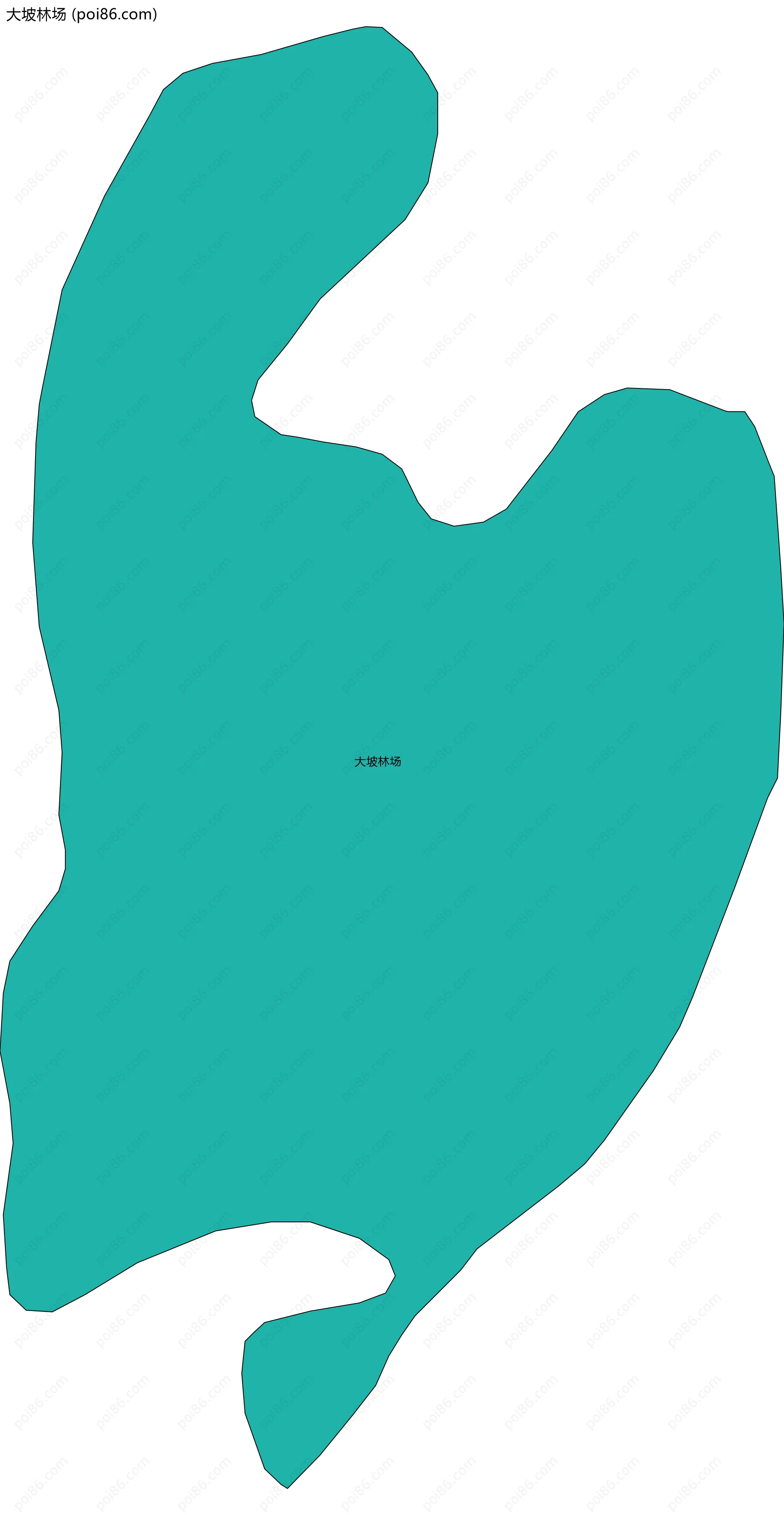 大坡林场边界地图