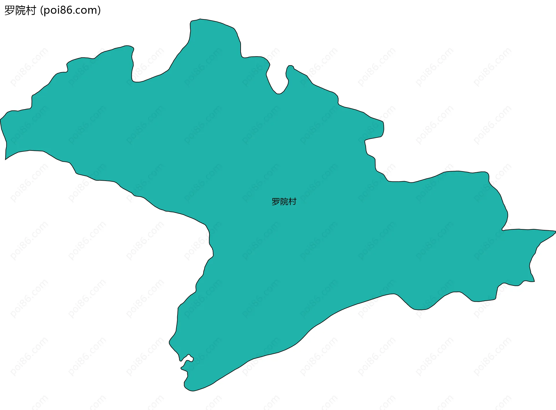 罗院村边界地图