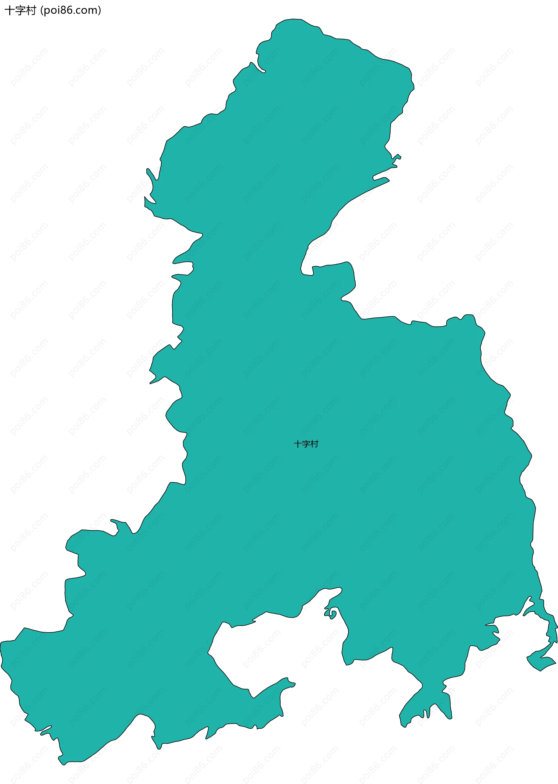 十字村边界地图