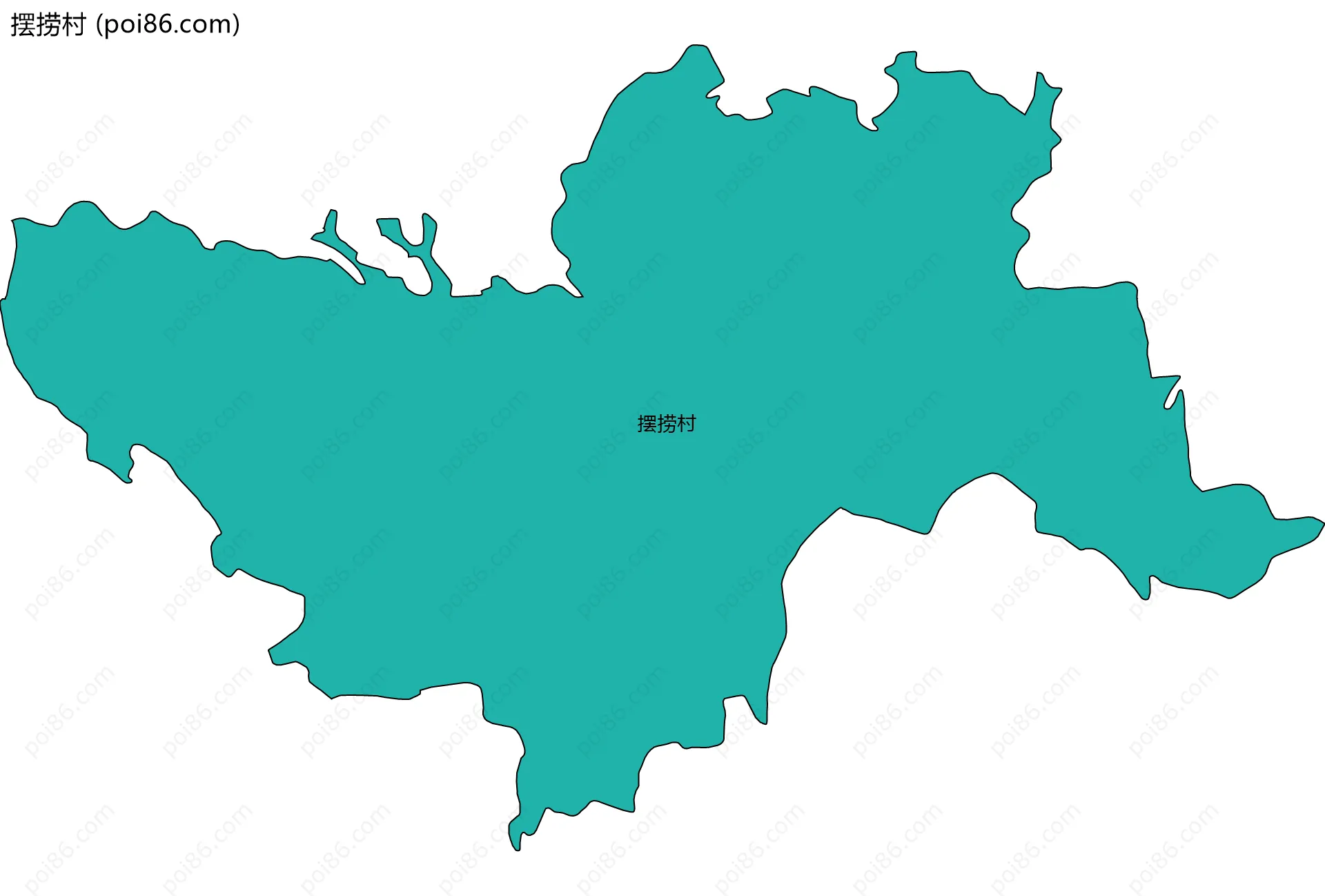 摆捞村边界地图