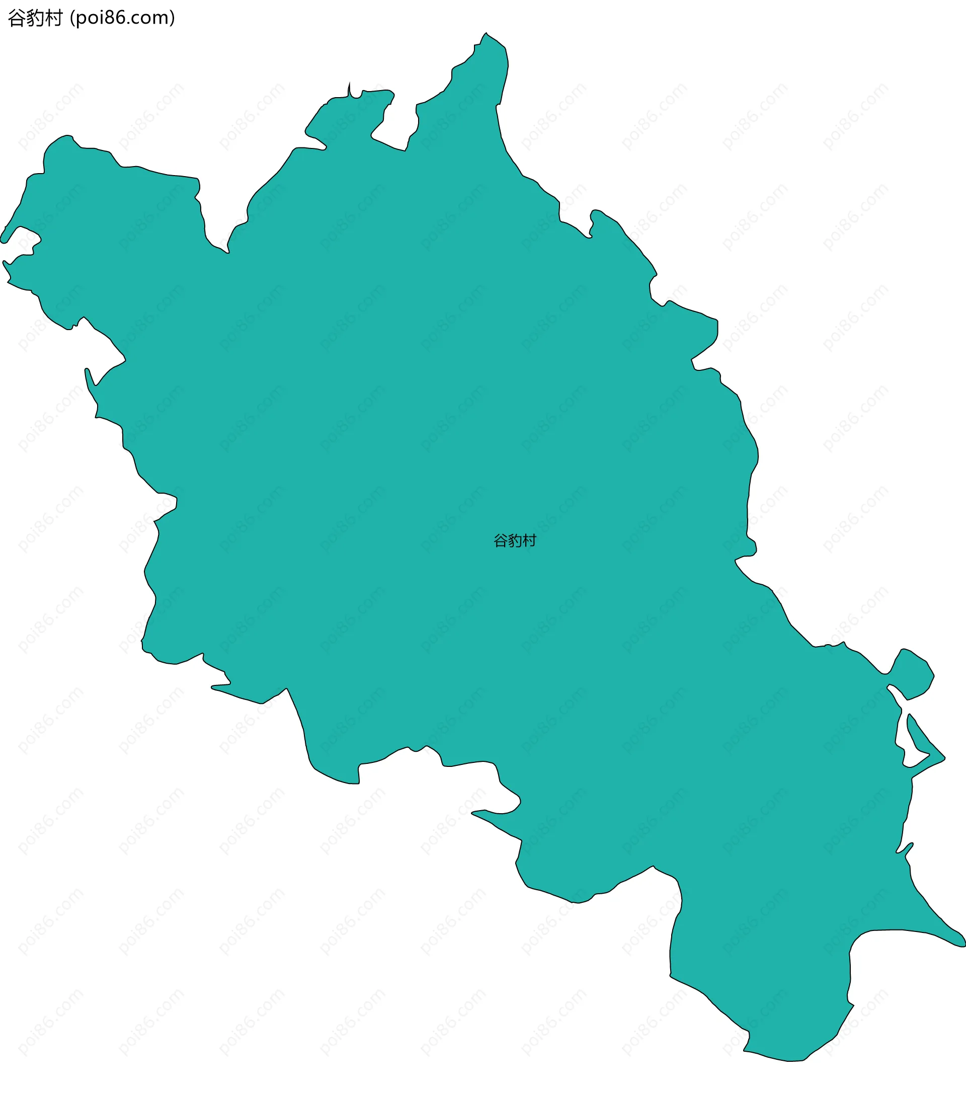 谷豹村边界地图