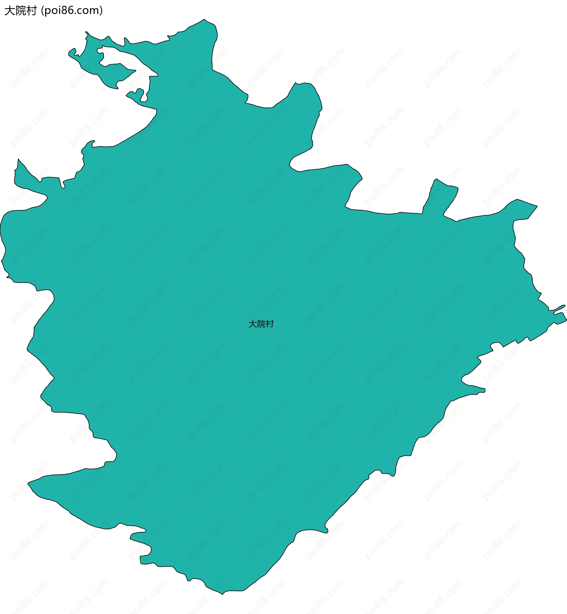 大院村边界地图