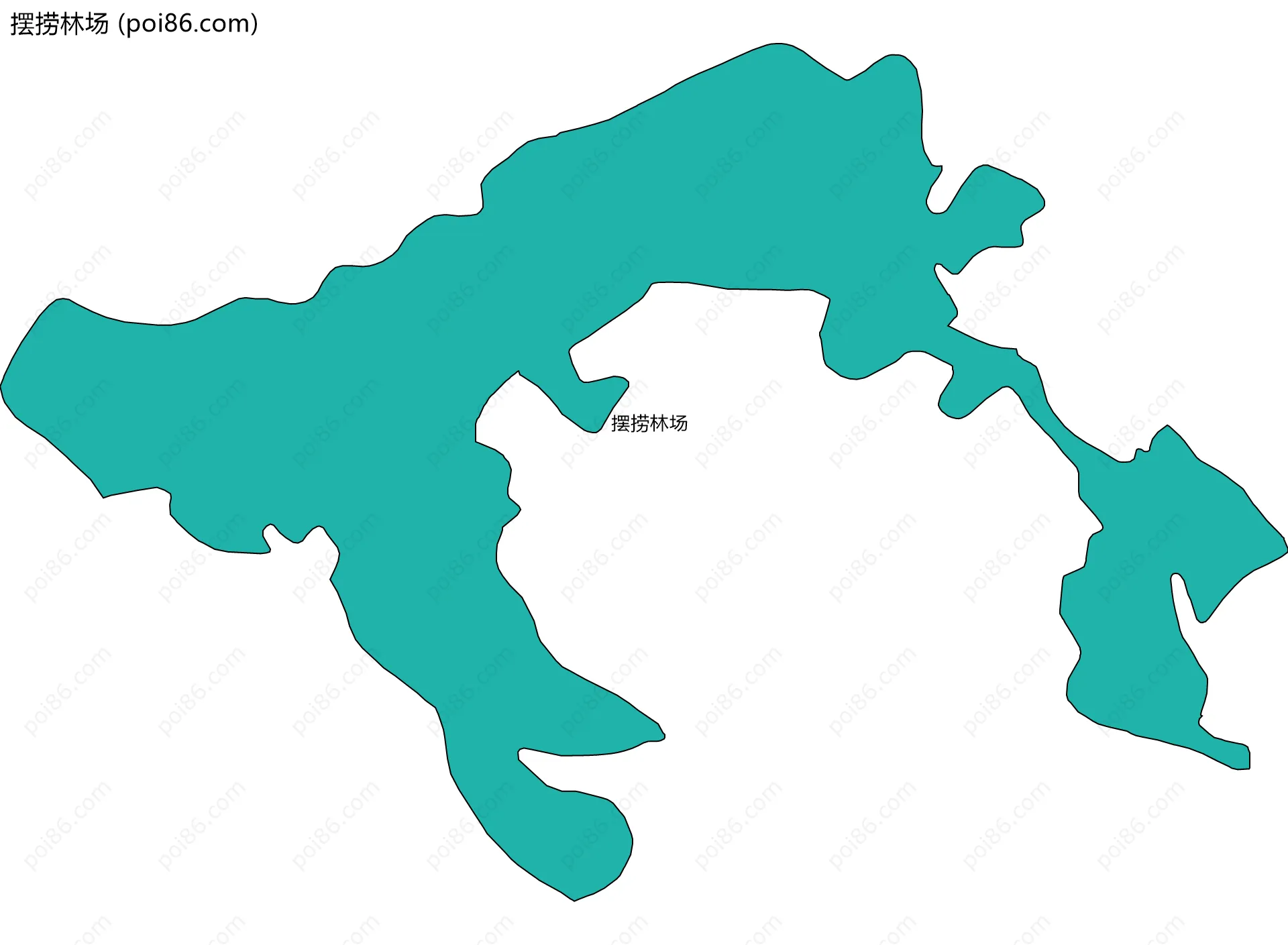 摆捞林场边界地图