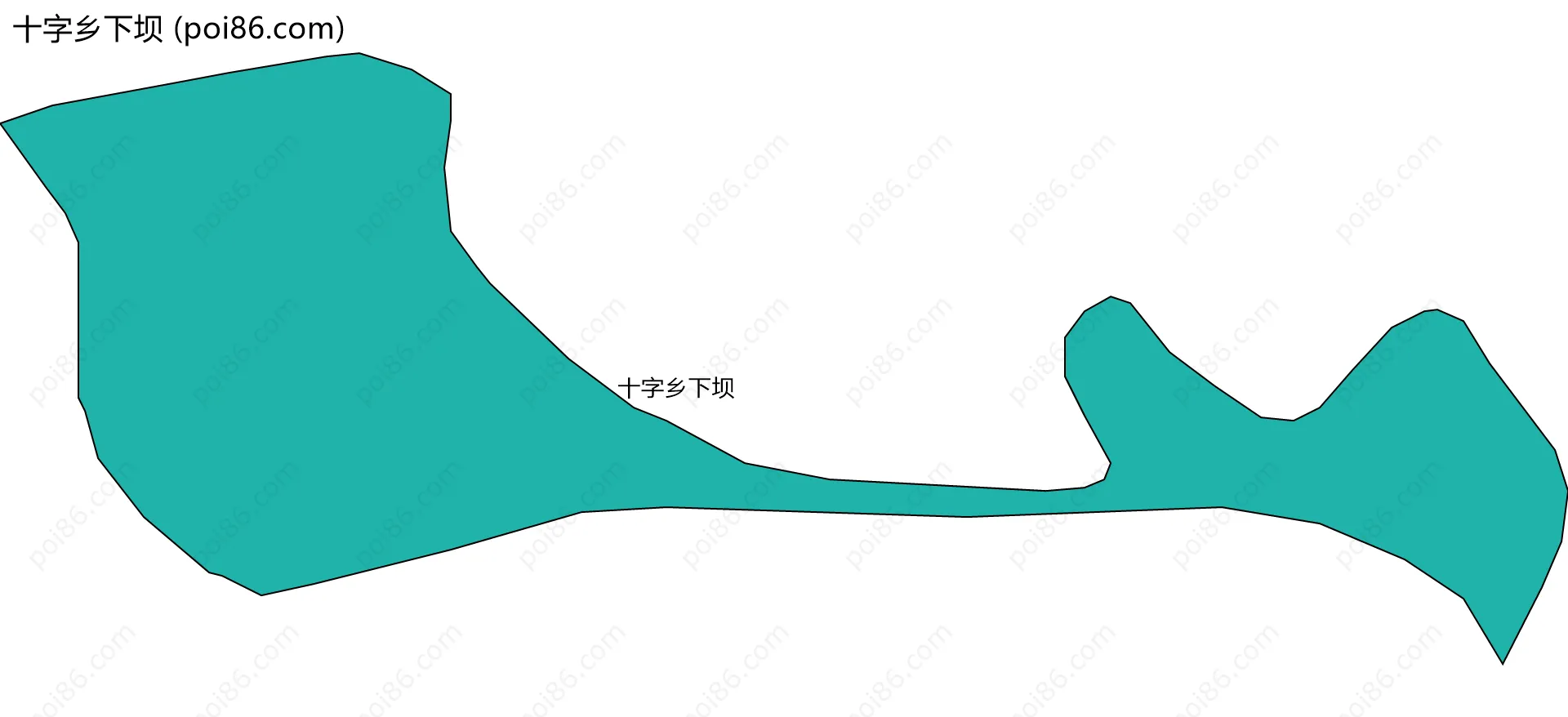 十字乡下坝边界地图