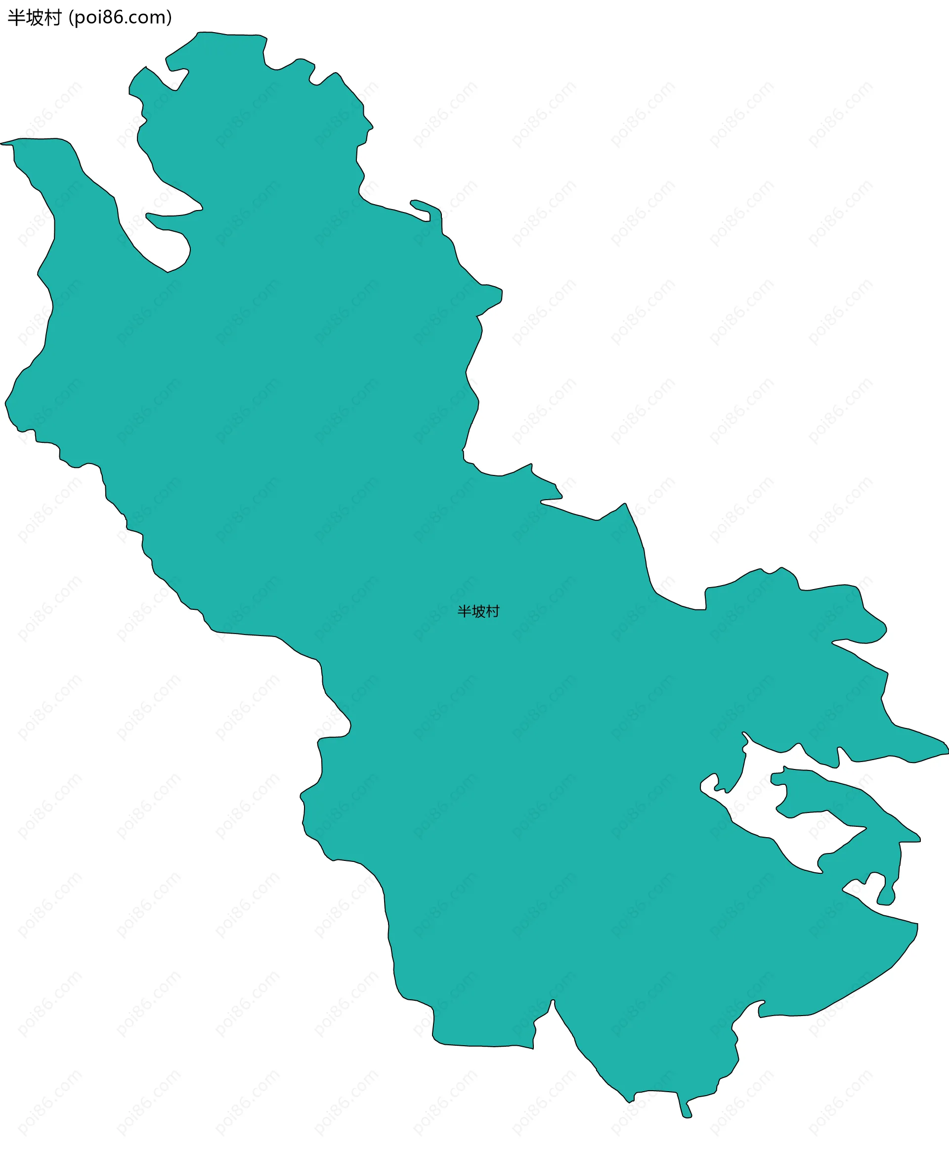 半坡村边界地图