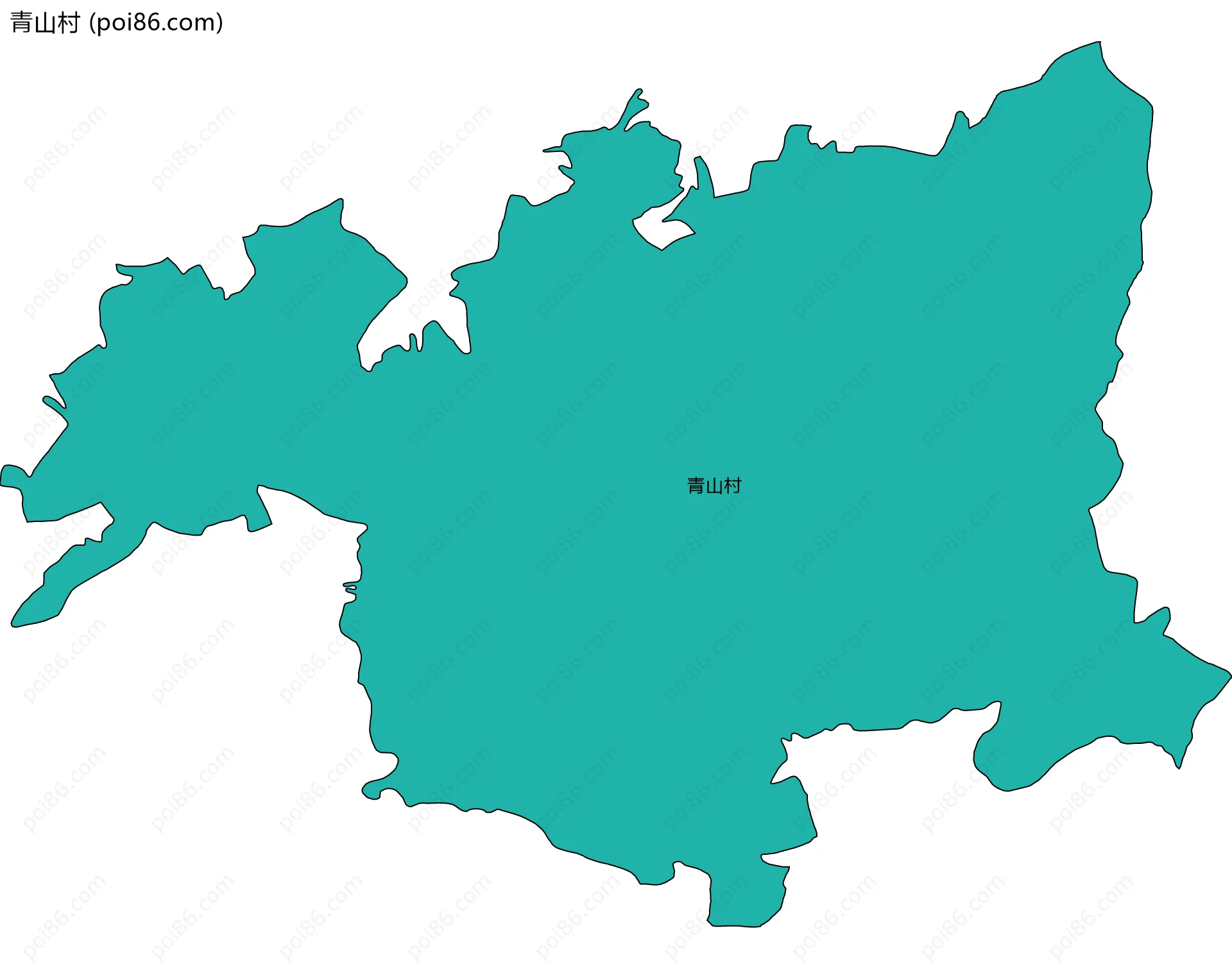 青山村边界地图