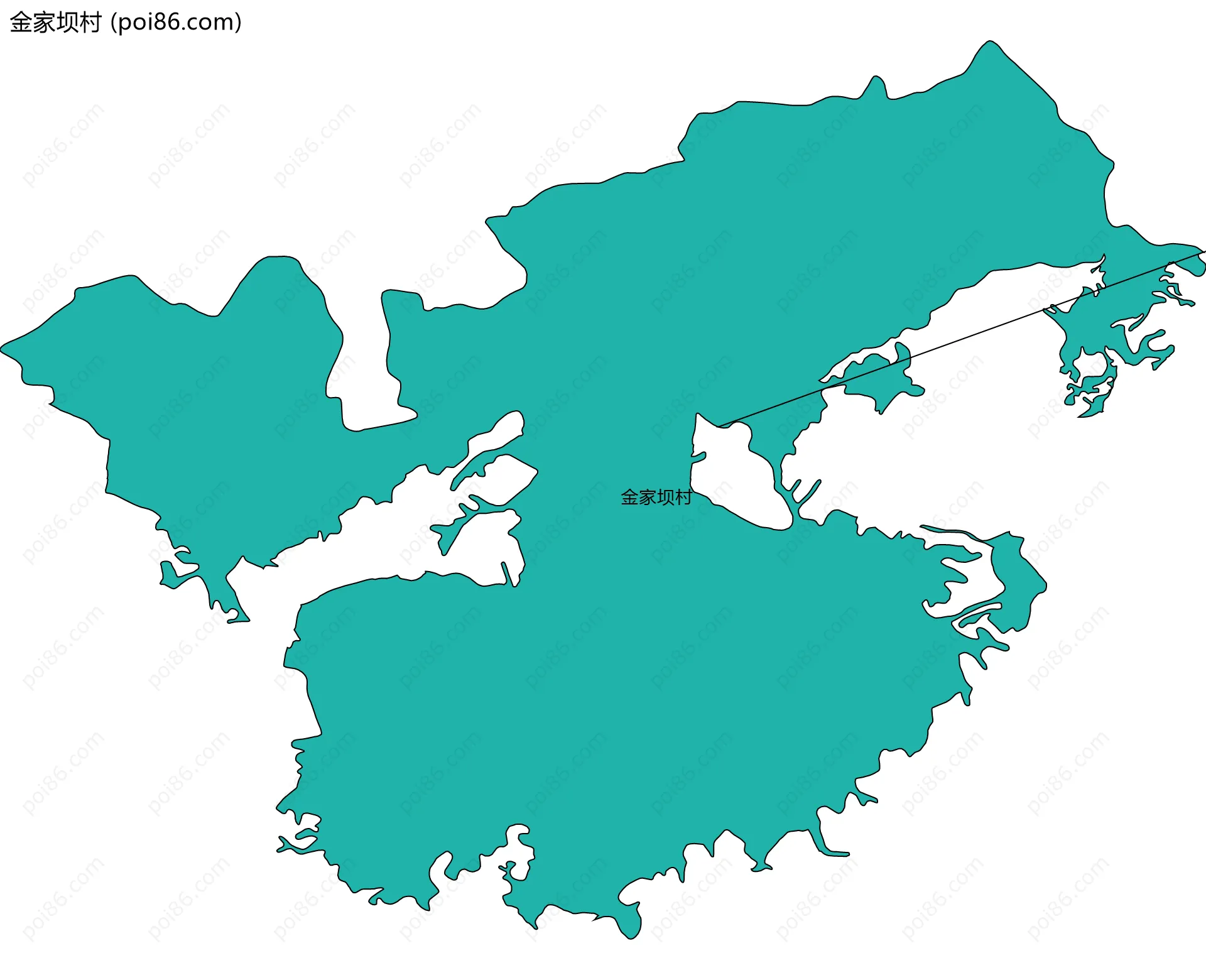 金家坝村边界地图