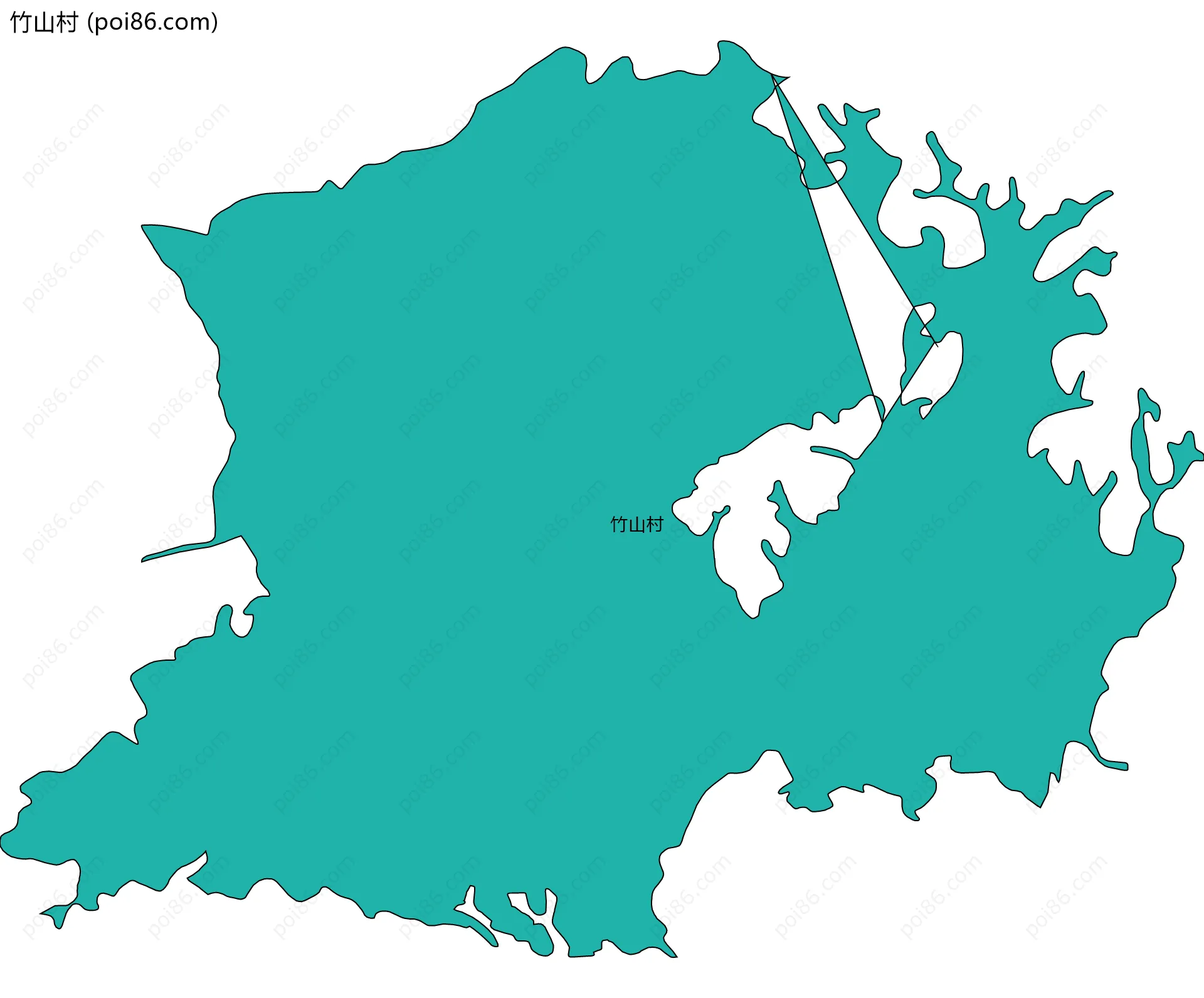 竹山村边界地图