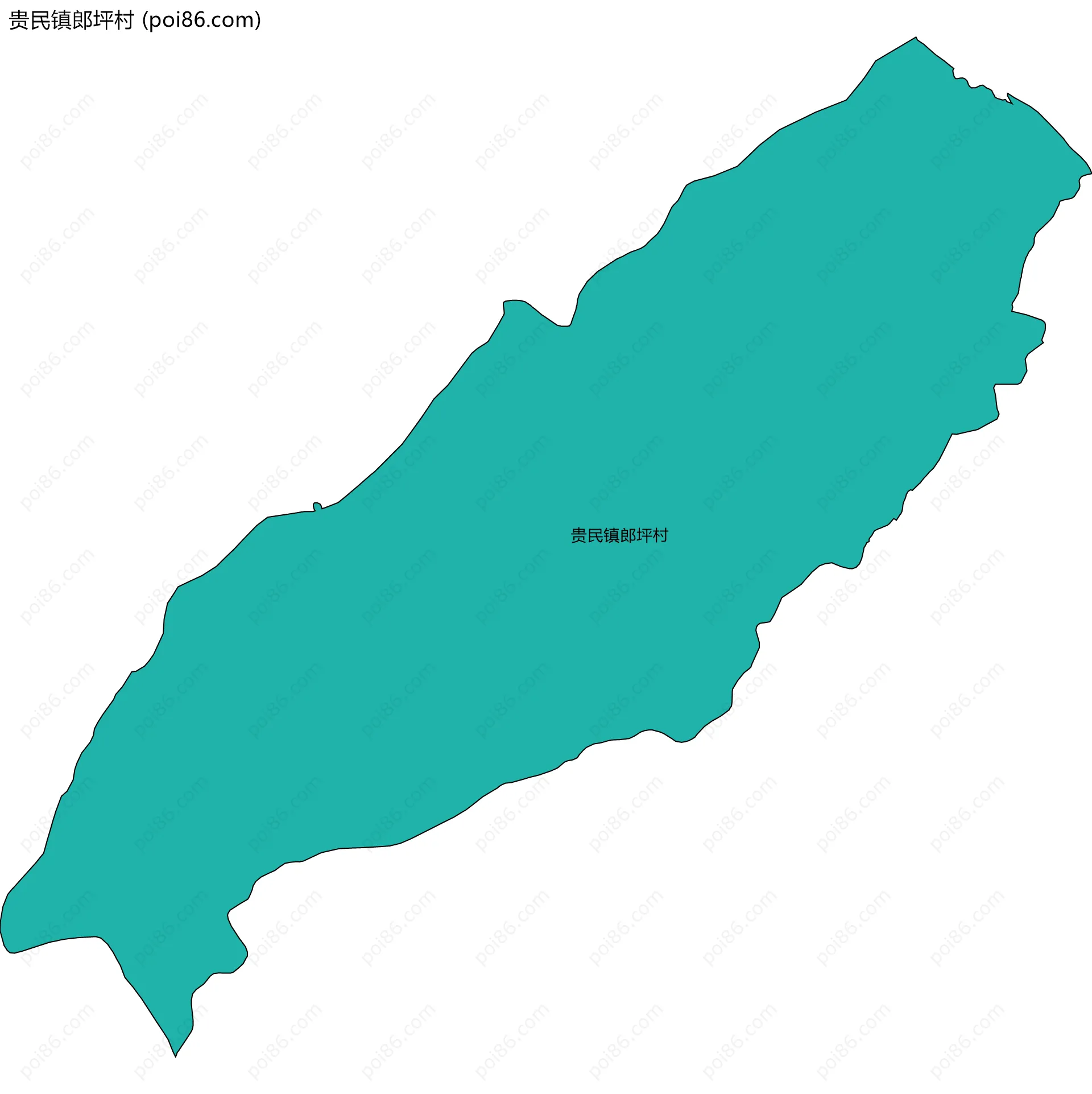 贵民镇郎坪村边界地图