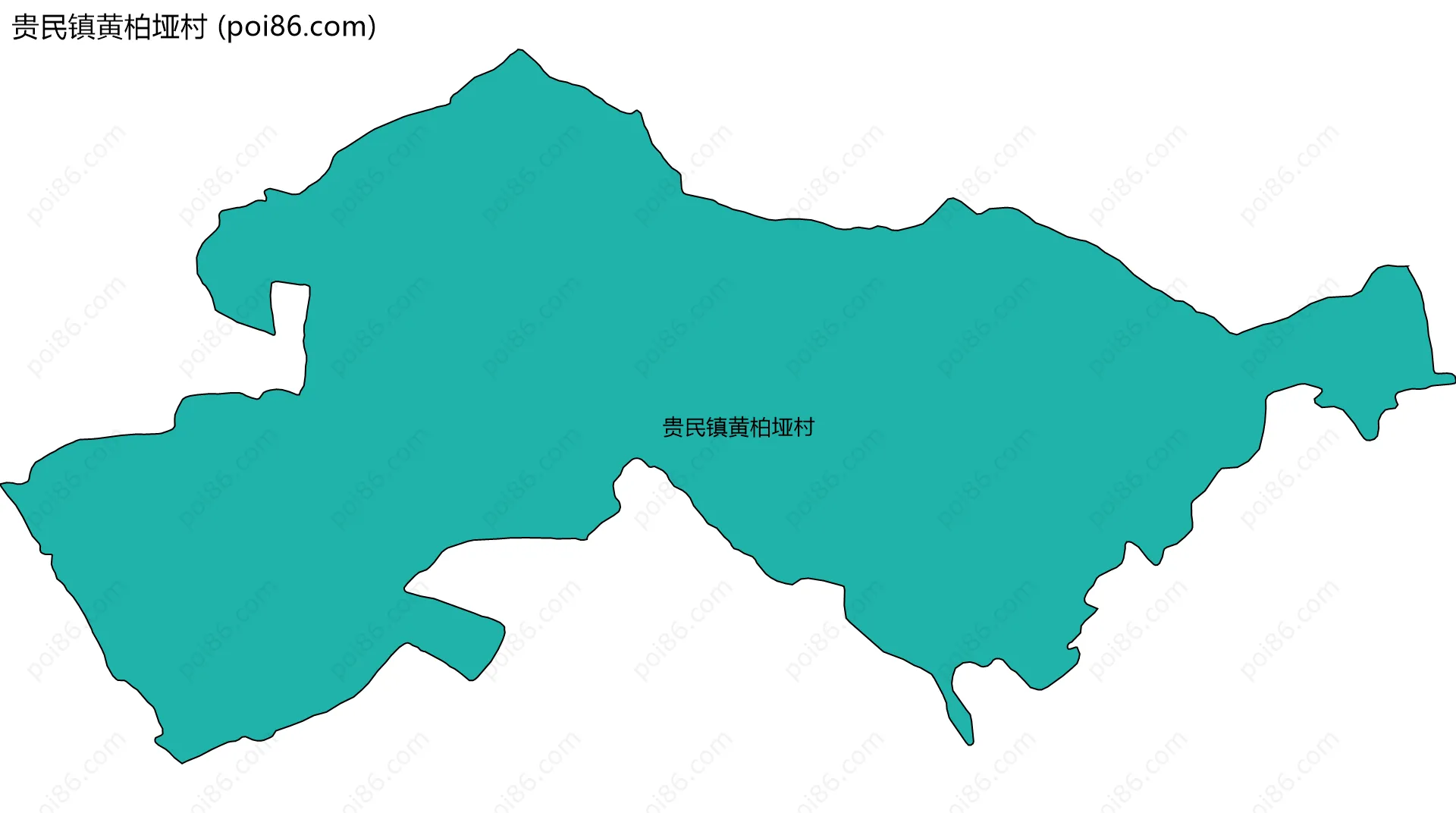 贵民镇黄柏垭村边界地图