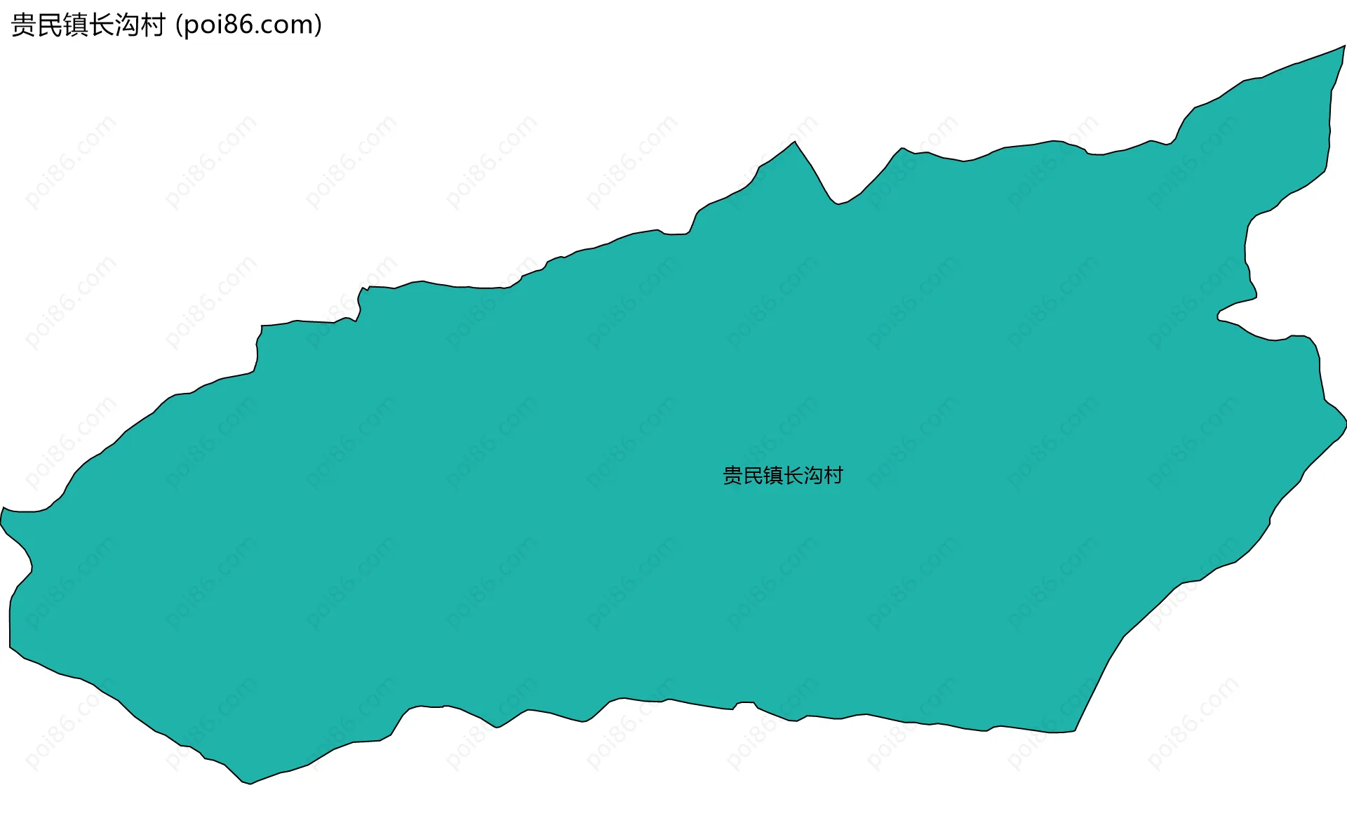 贵民镇长沟村边界地图