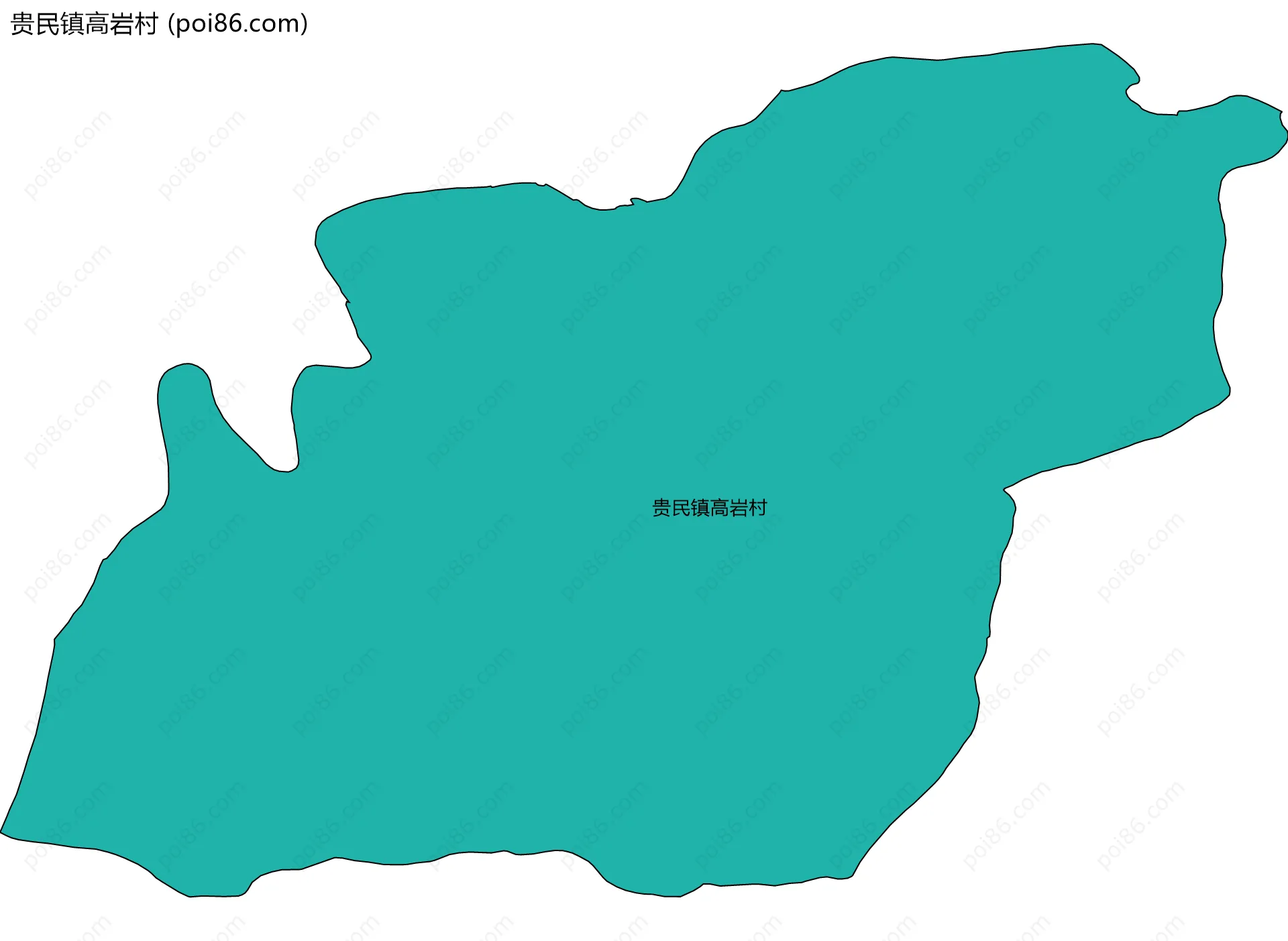 贵民镇高岩村边界地图