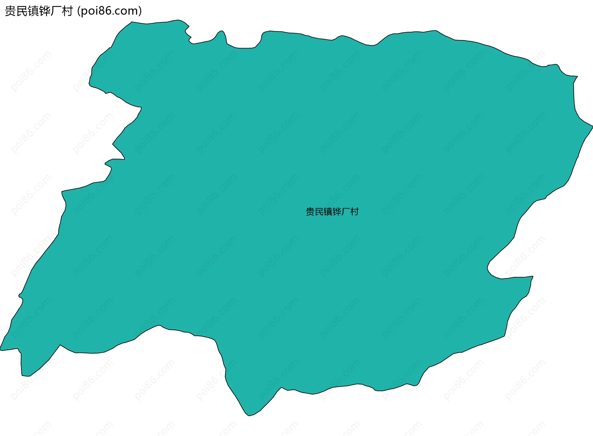 贵民镇铧厂村边界地图