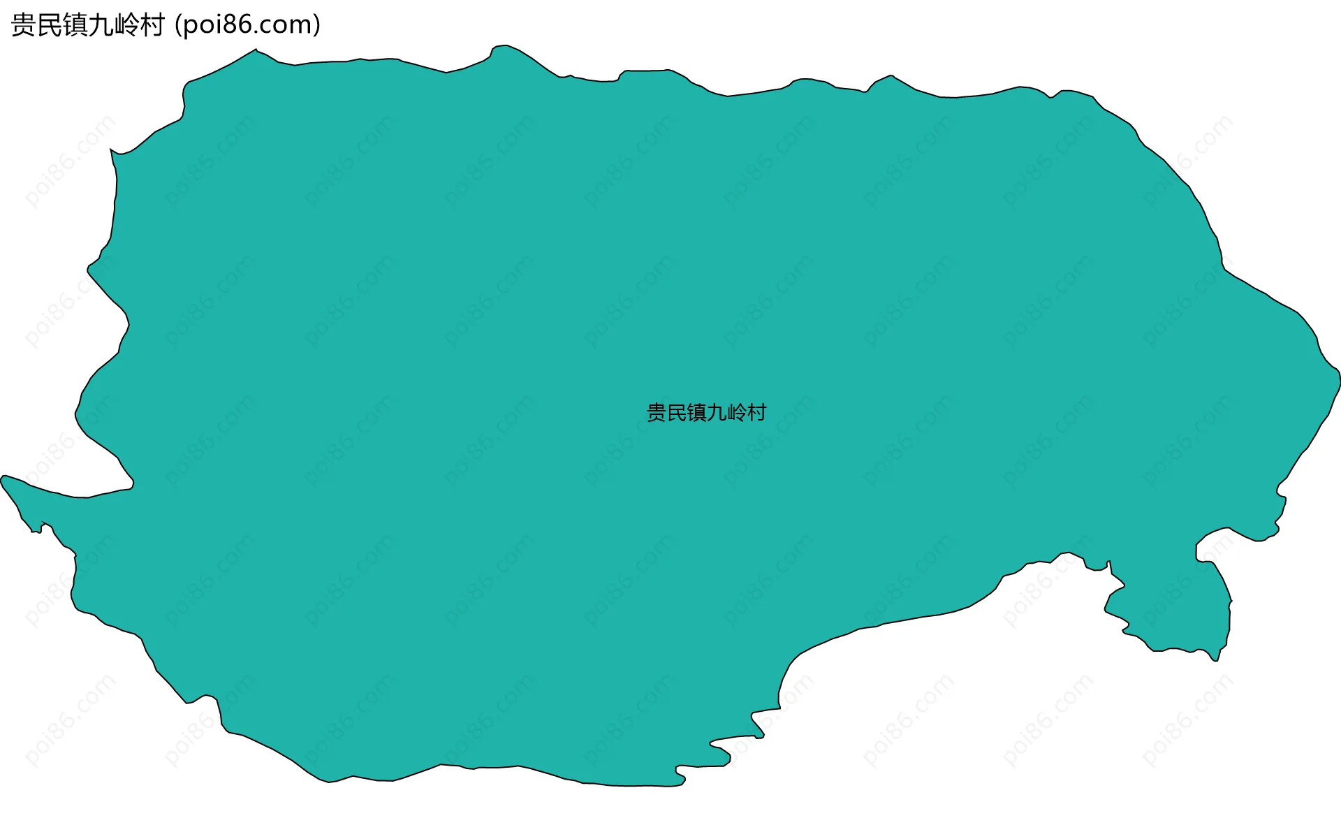 贵民镇九岭村边界地图