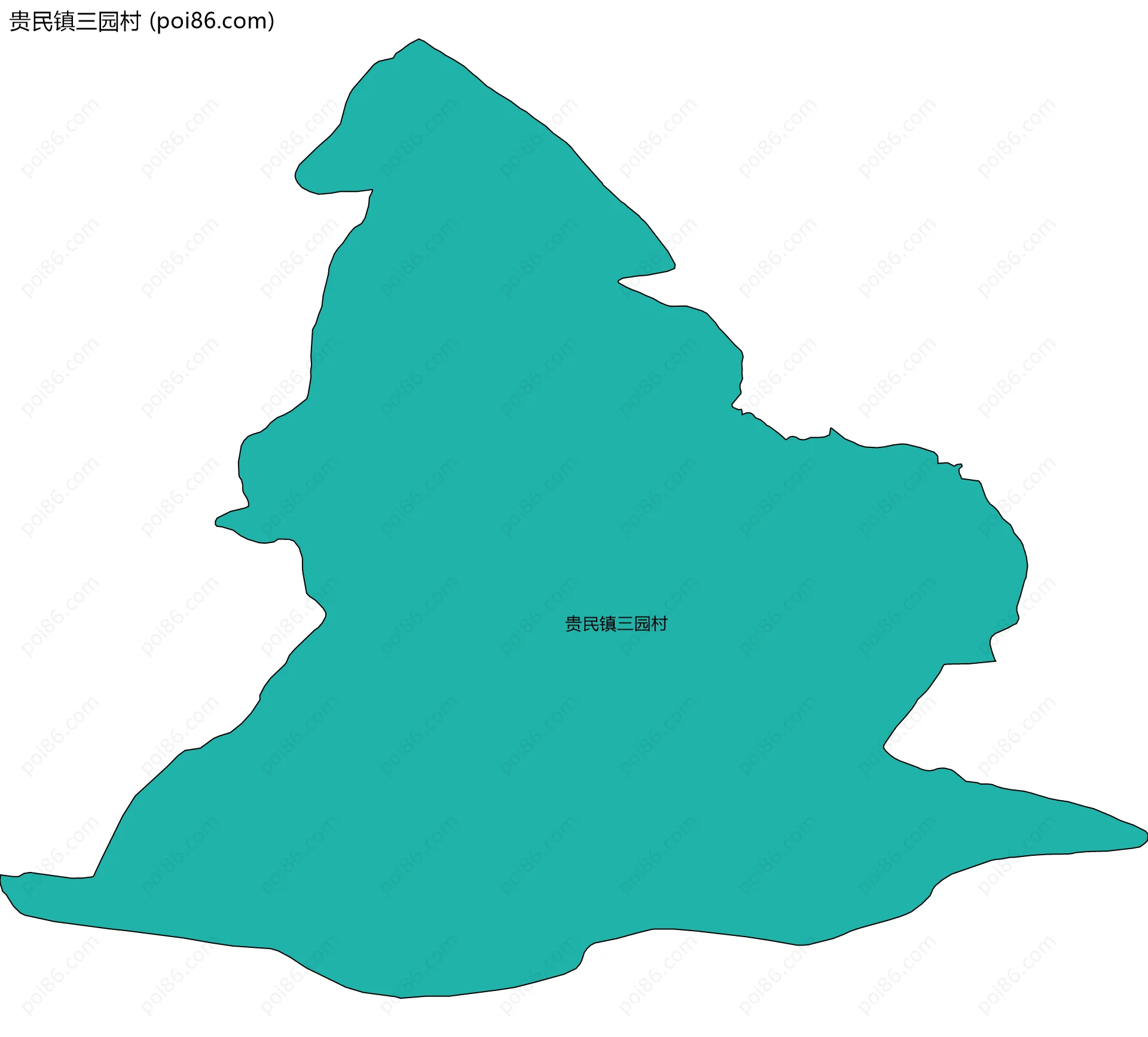 贵民镇三园村边界地图