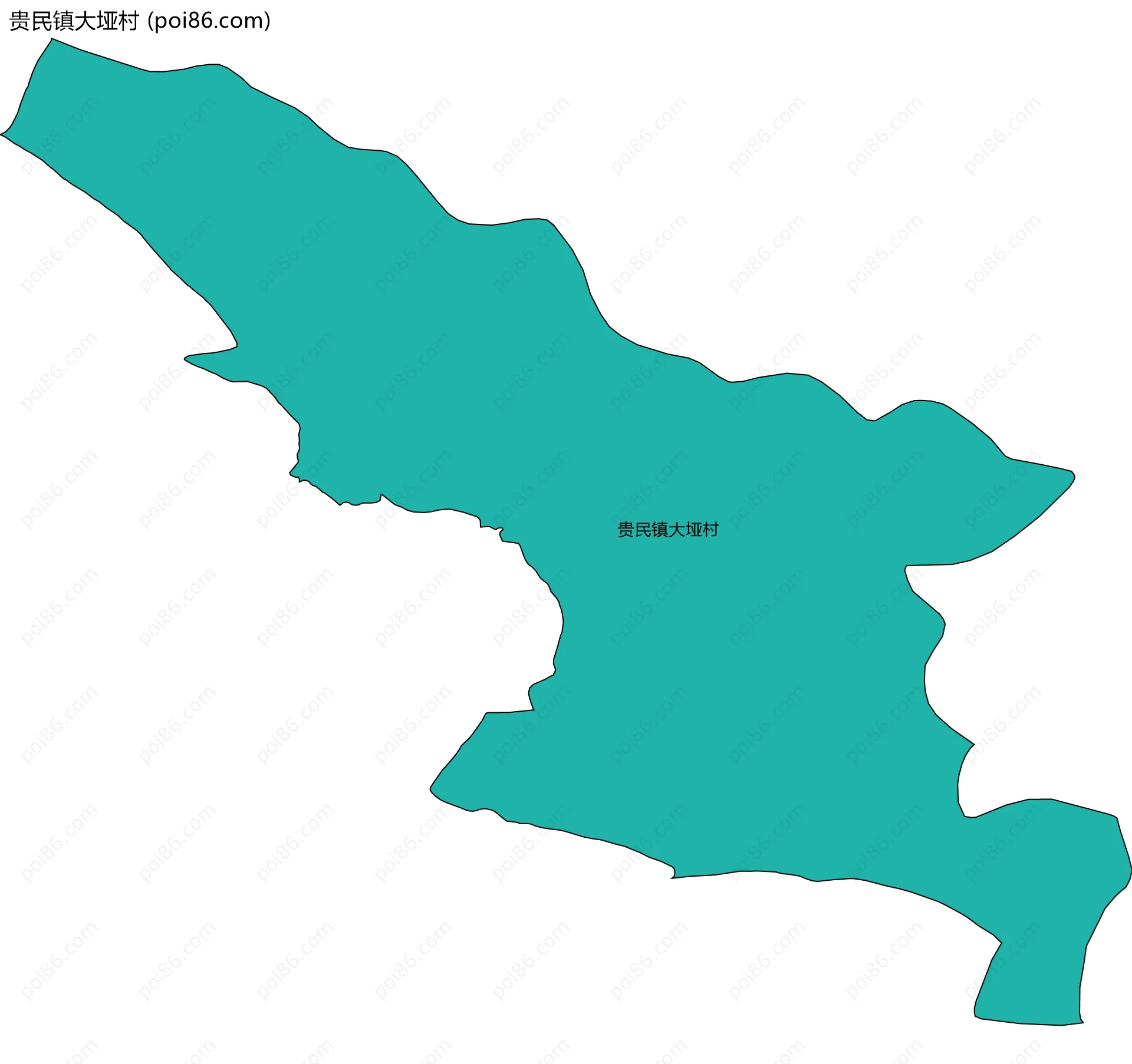 贵民镇大垭村边界地图