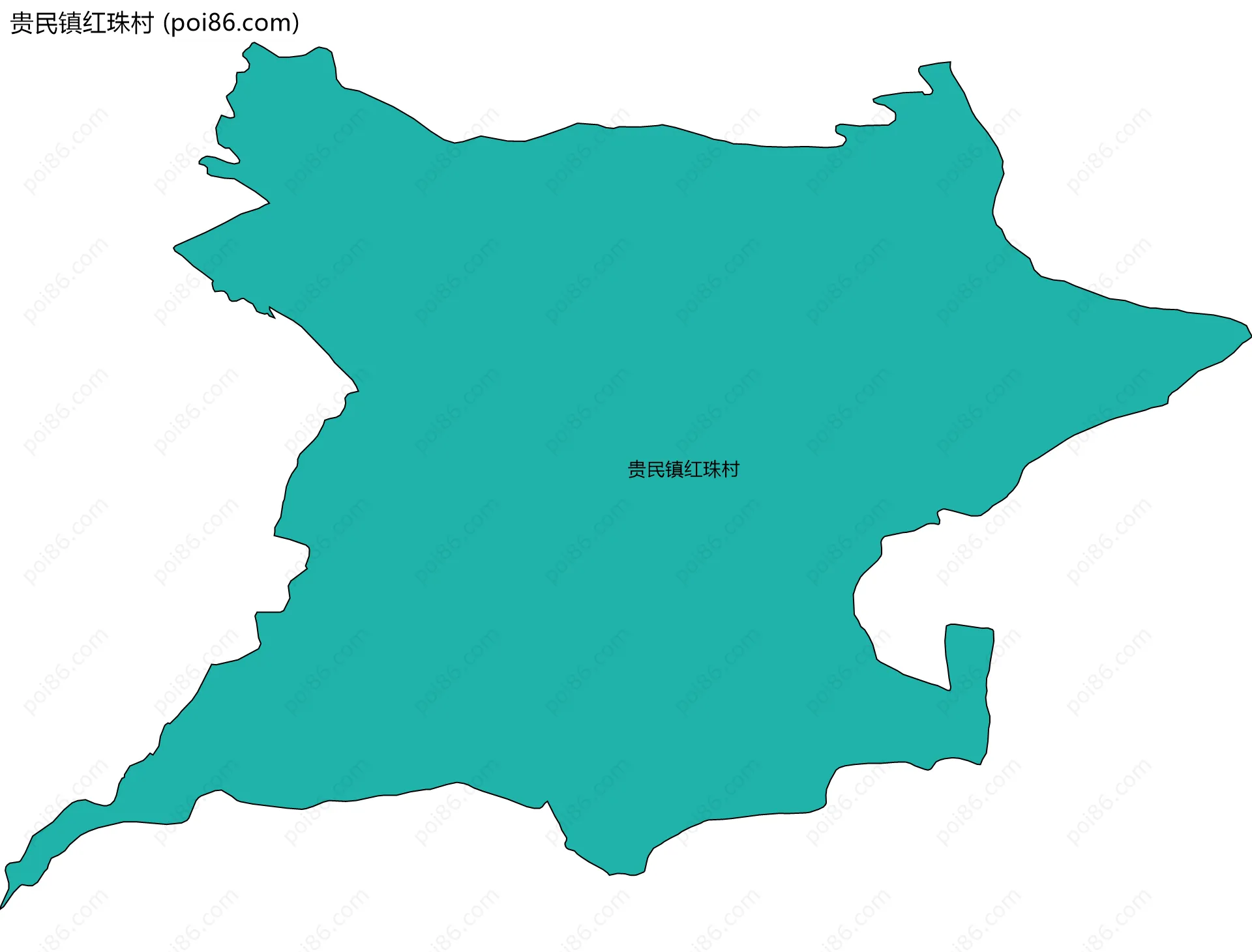 贵民镇红珠村边界地图