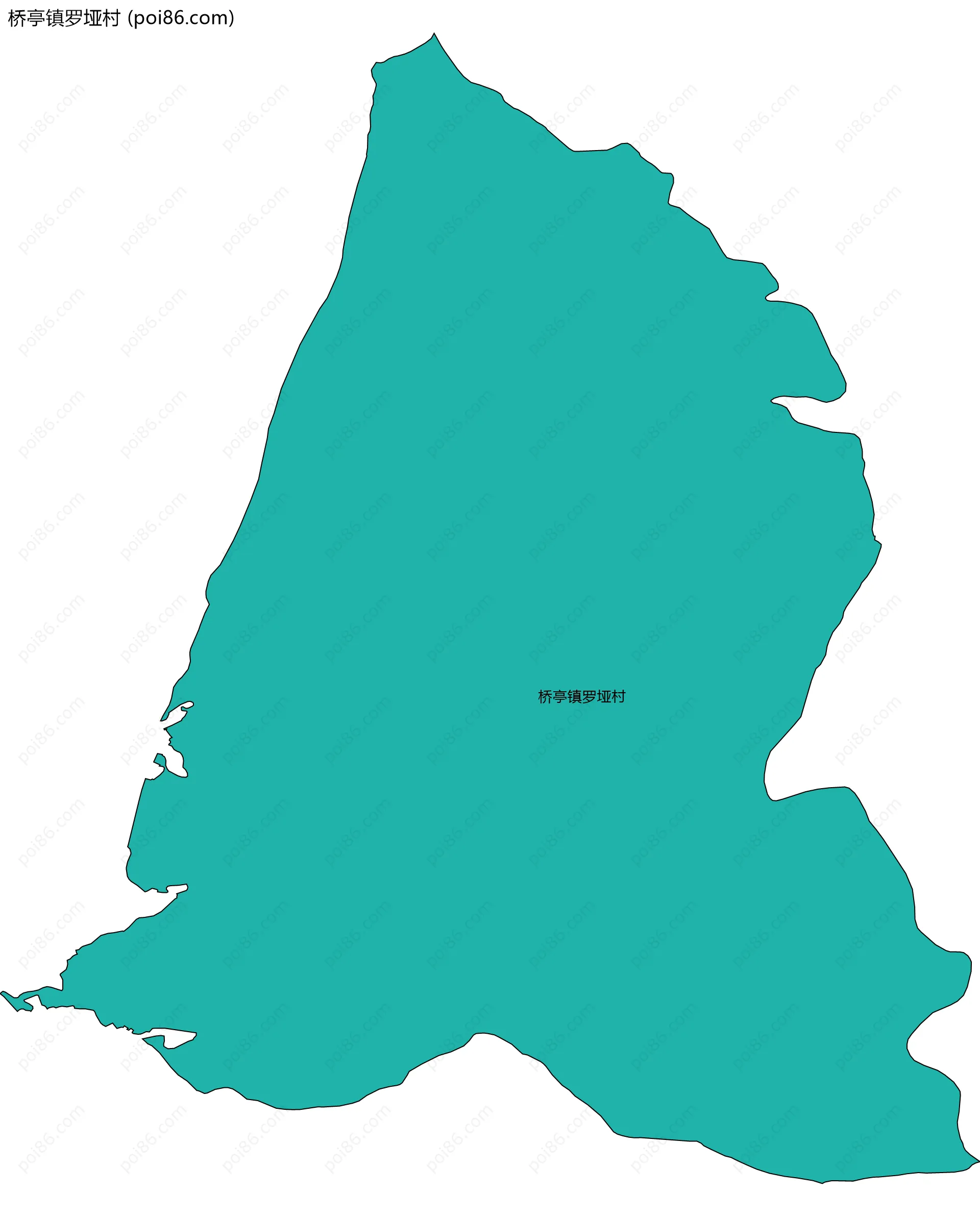 桥亭镇罗垭村边界地图