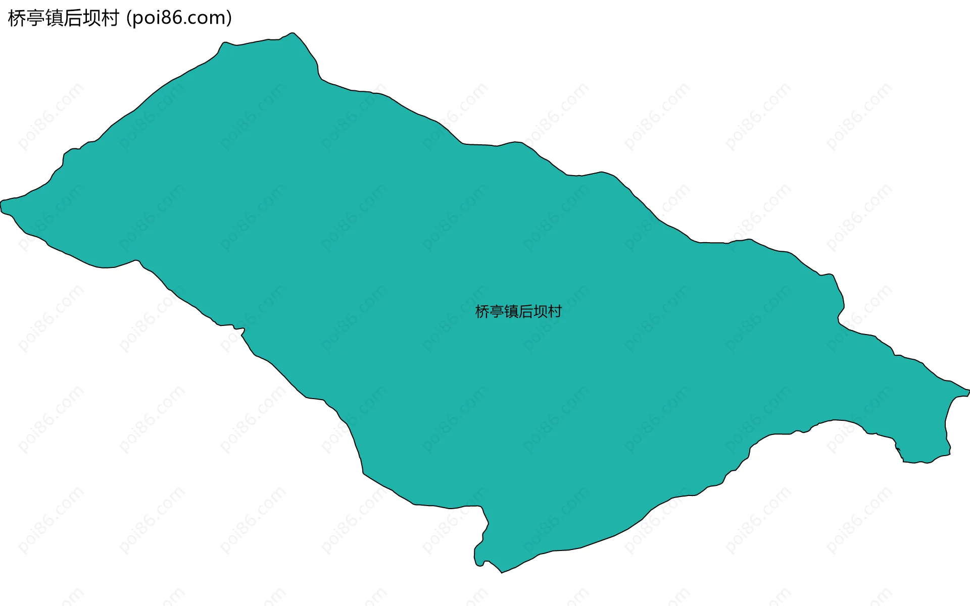 桥亭镇后坝村边界地图