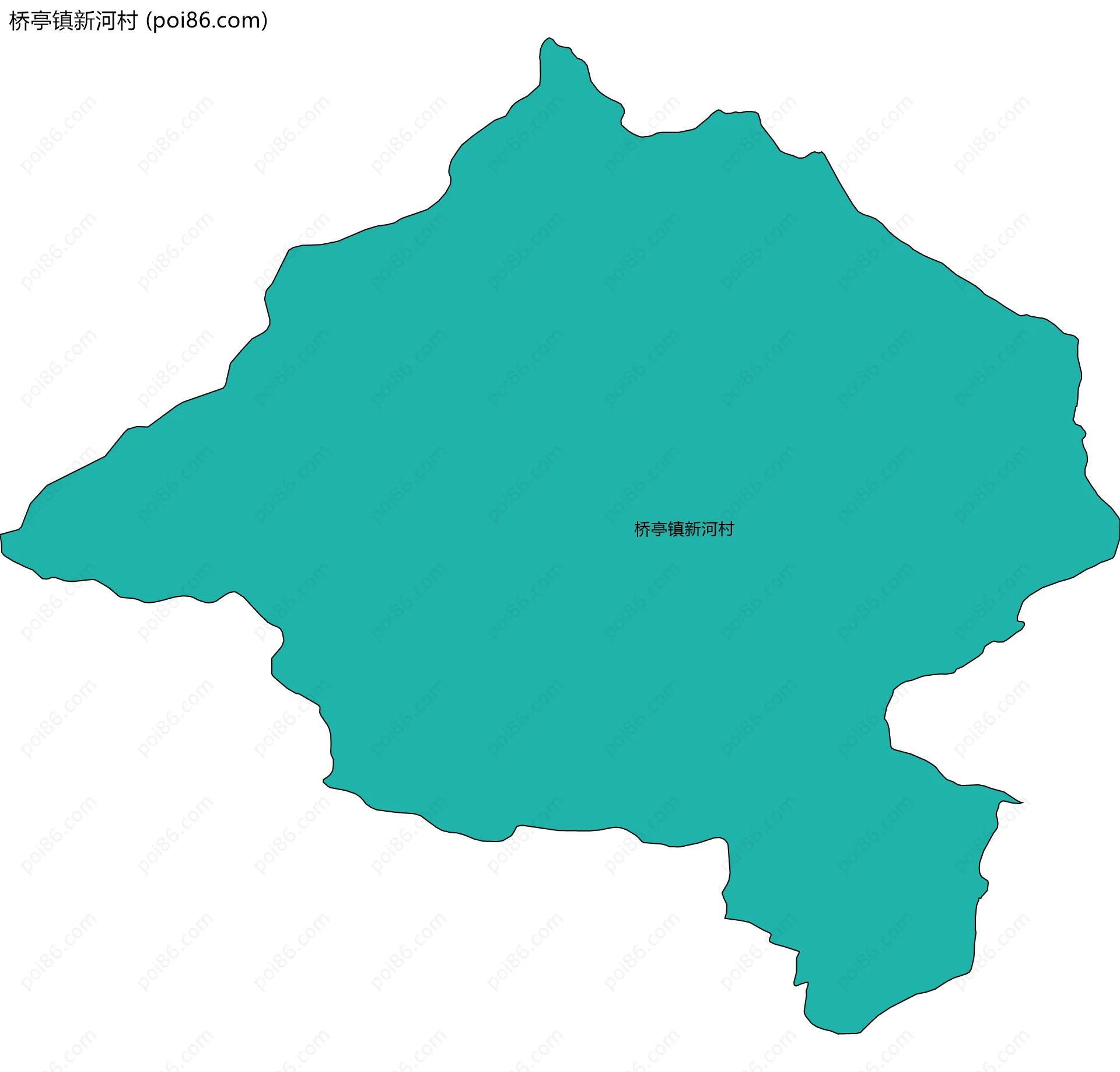 桥亭镇新河村边界地图
