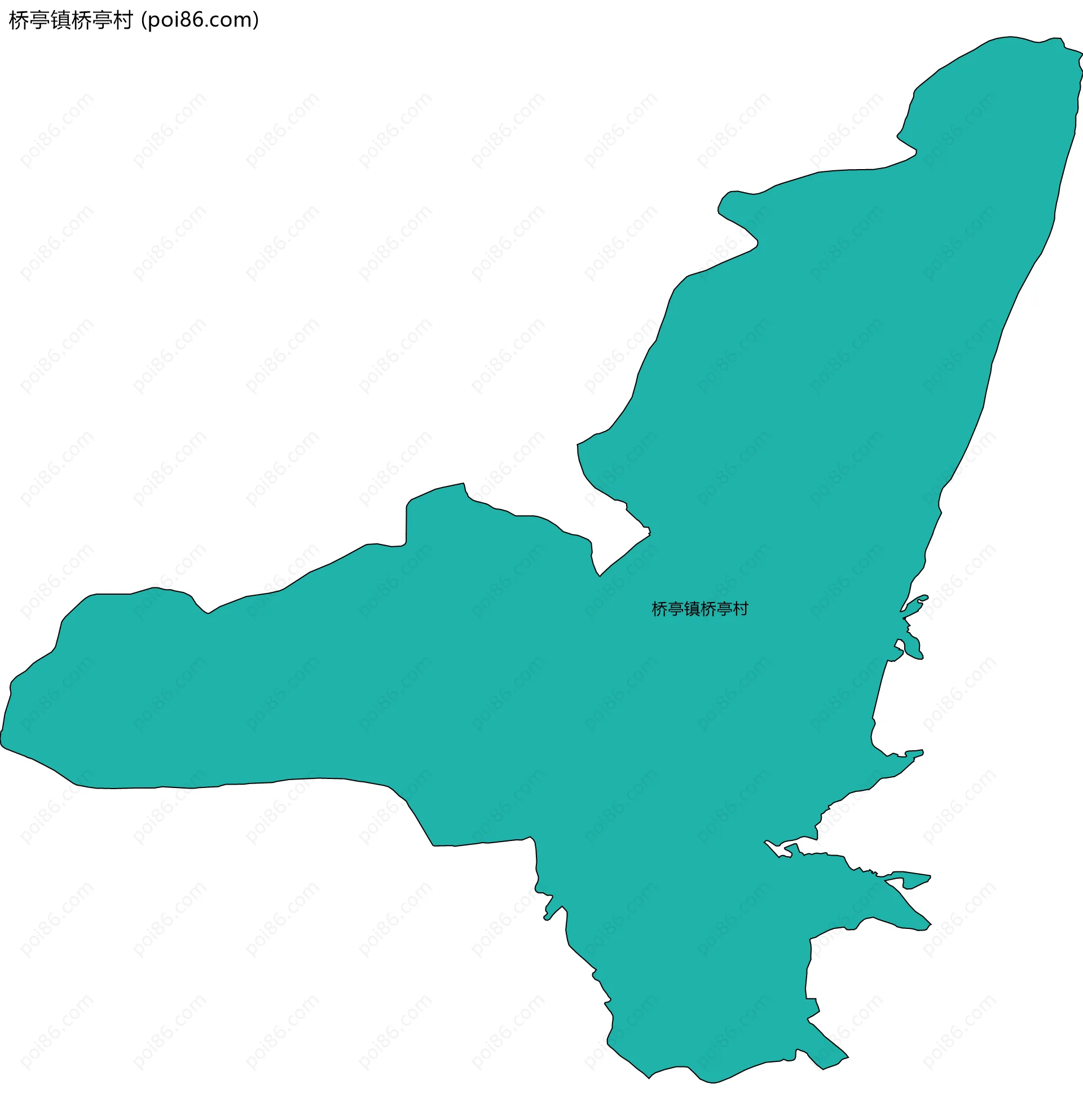 桥亭镇桥亭村边界地图