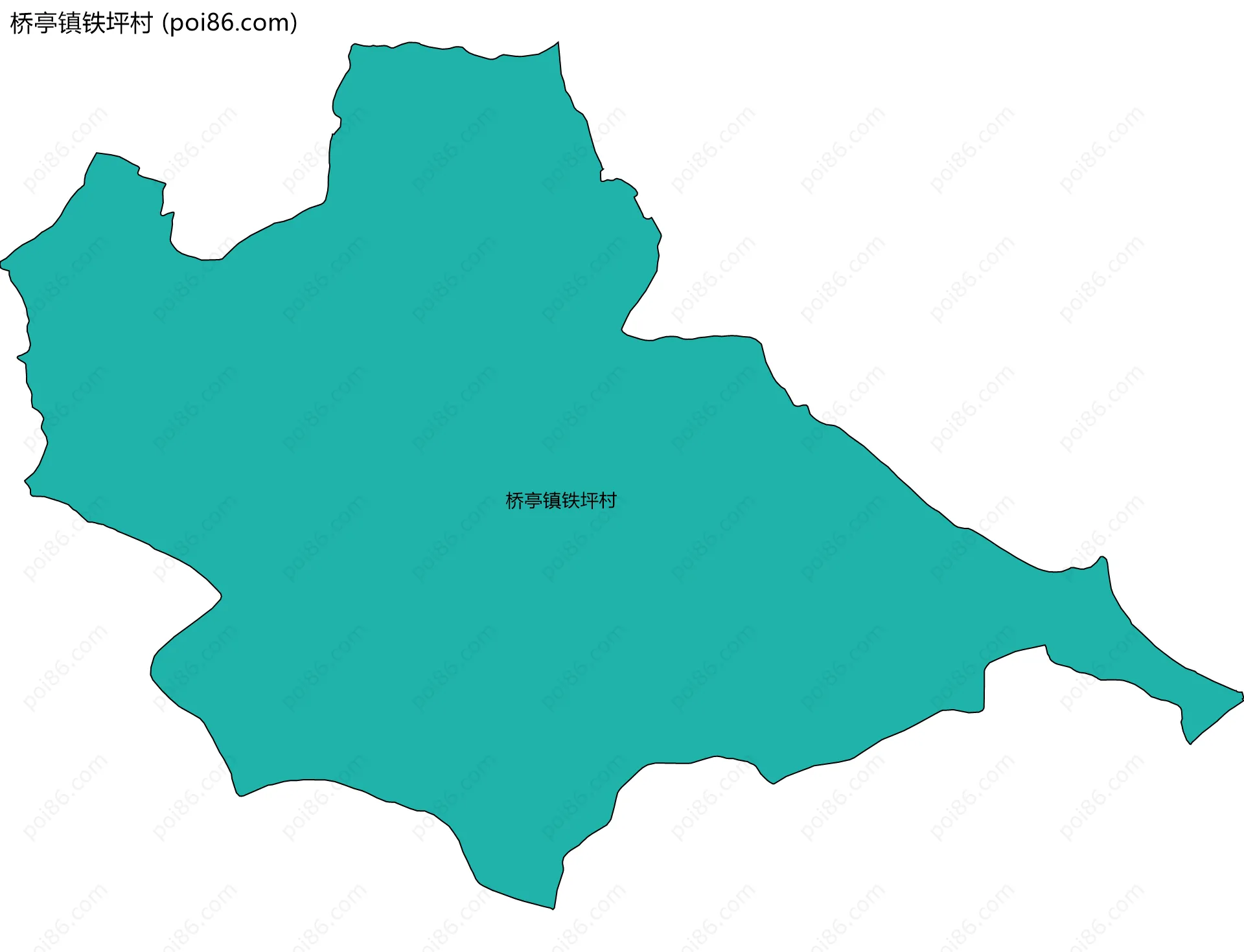 桥亭镇铁坪村边界地图