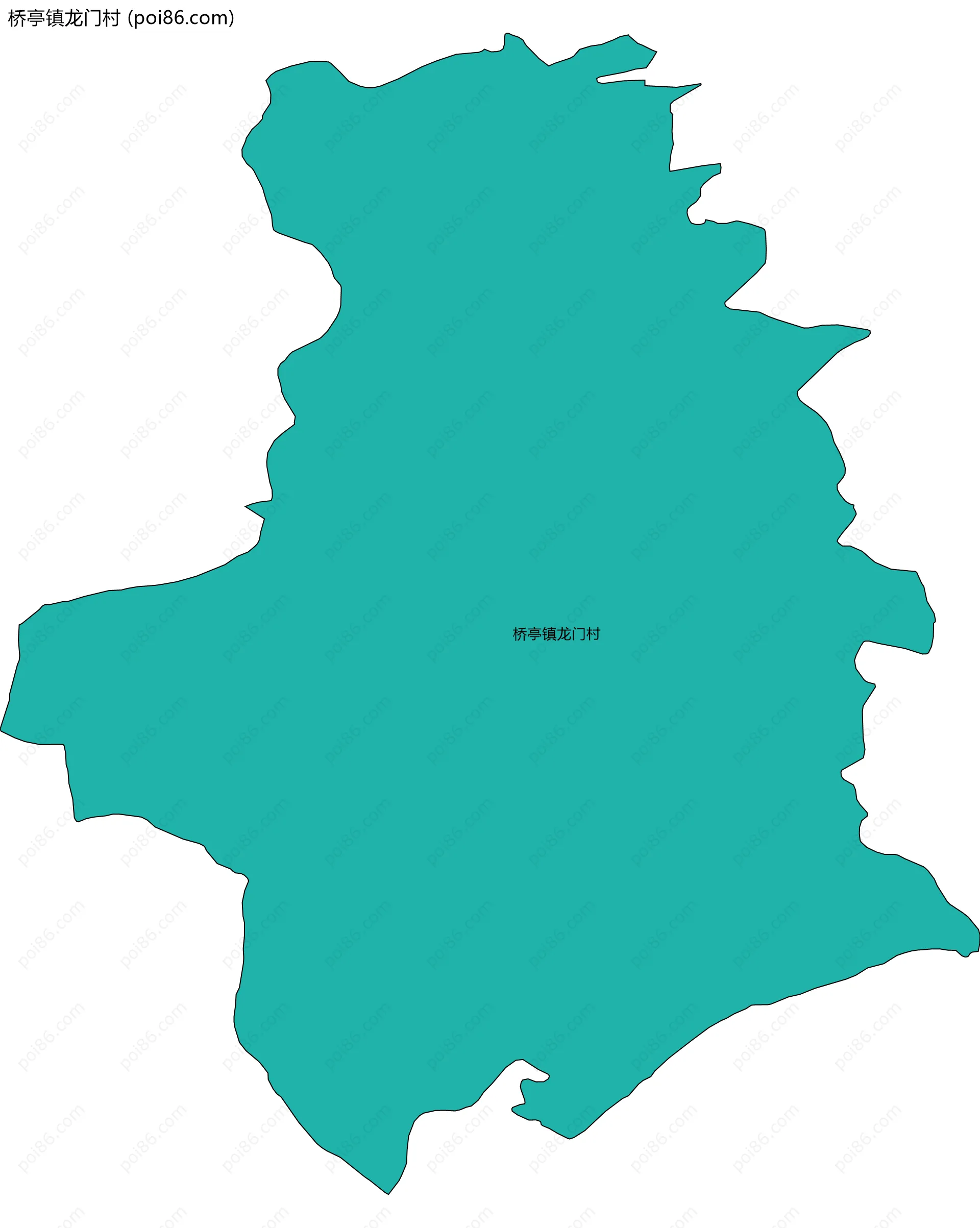 桥亭镇龙门村边界地图