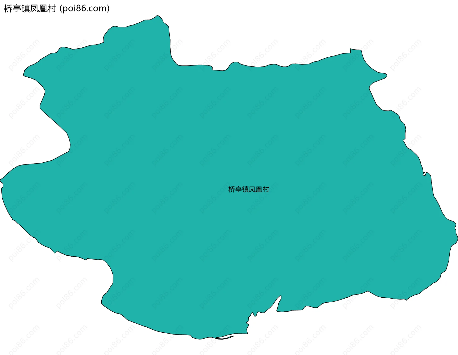 桥亭镇凤凰村边界地图