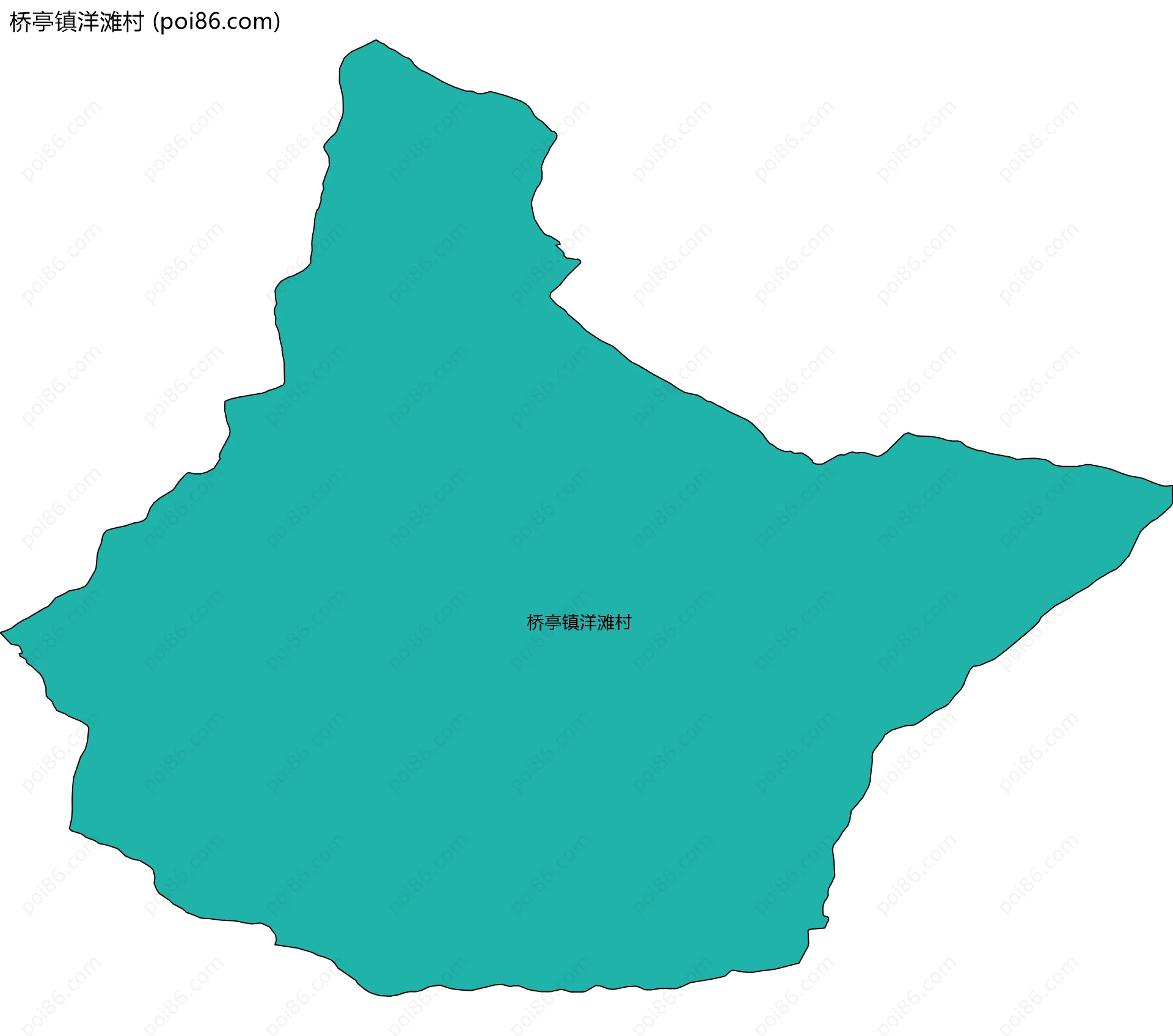 桥亭镇洋滩村边界地图