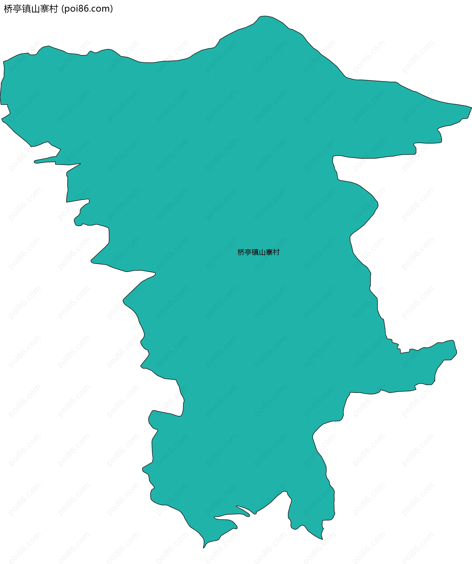 桥亭镇山寨村边界地图