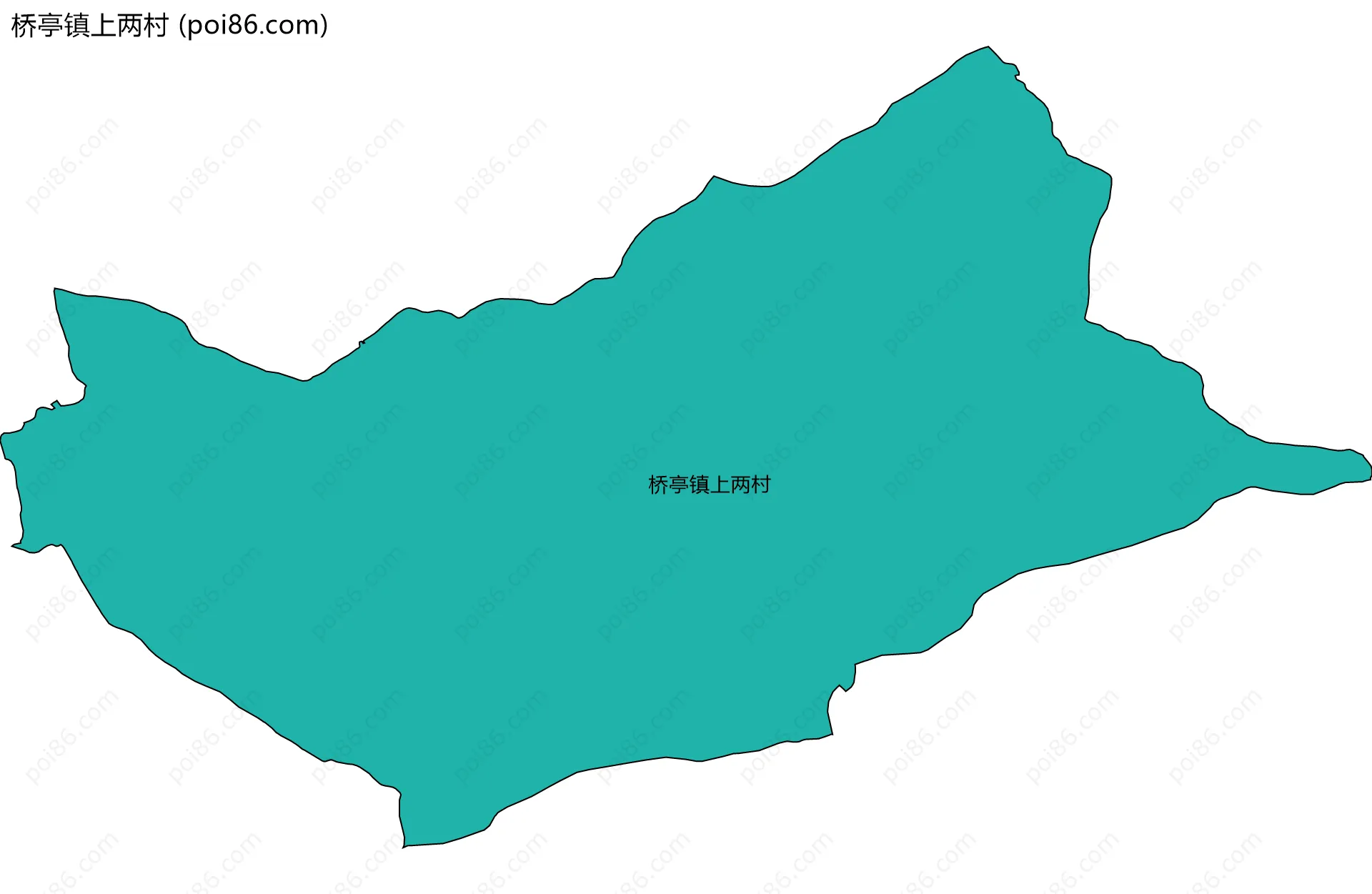 桥亭镇上两村边界地图