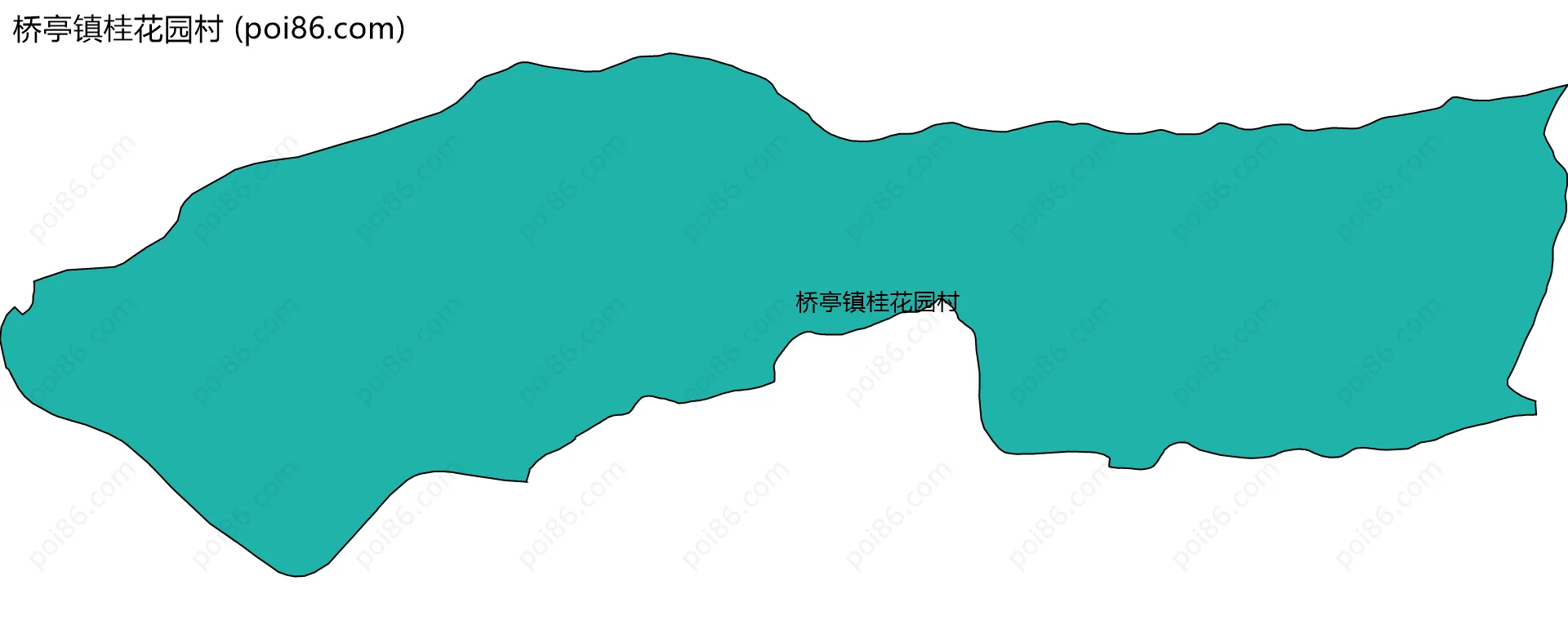 桥亭镇桂花园村边界地图