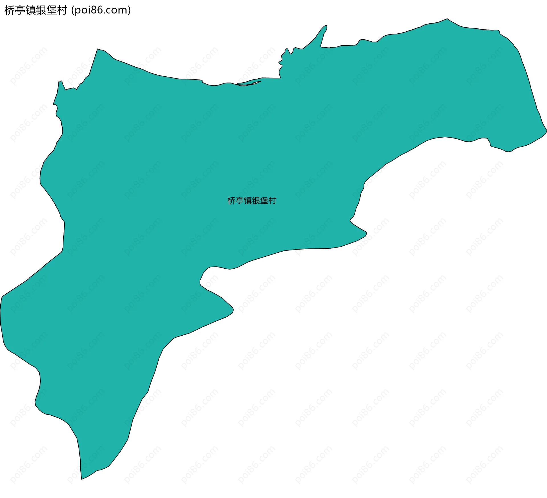 桥亭镇银堡村边界地图